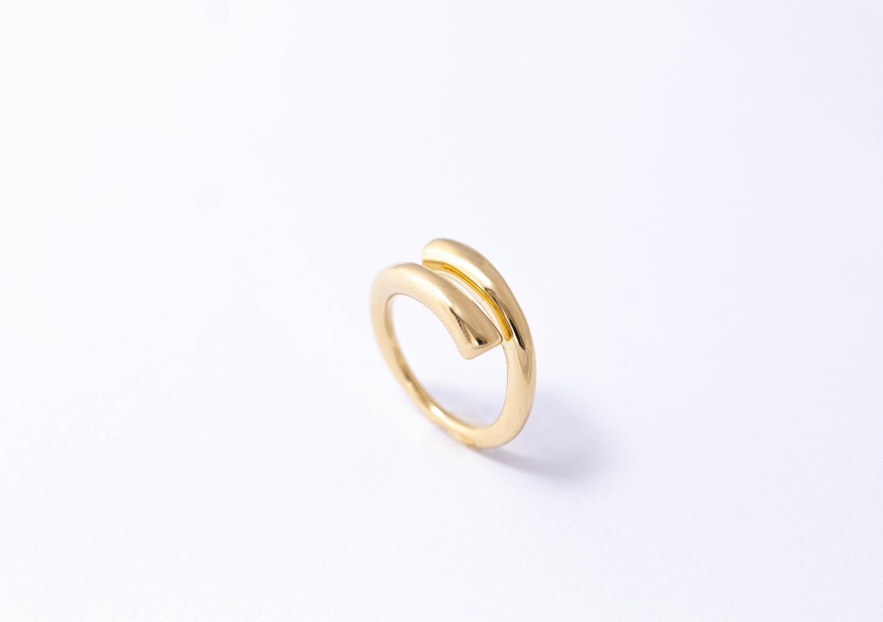 Anel Snake Liso Dourado