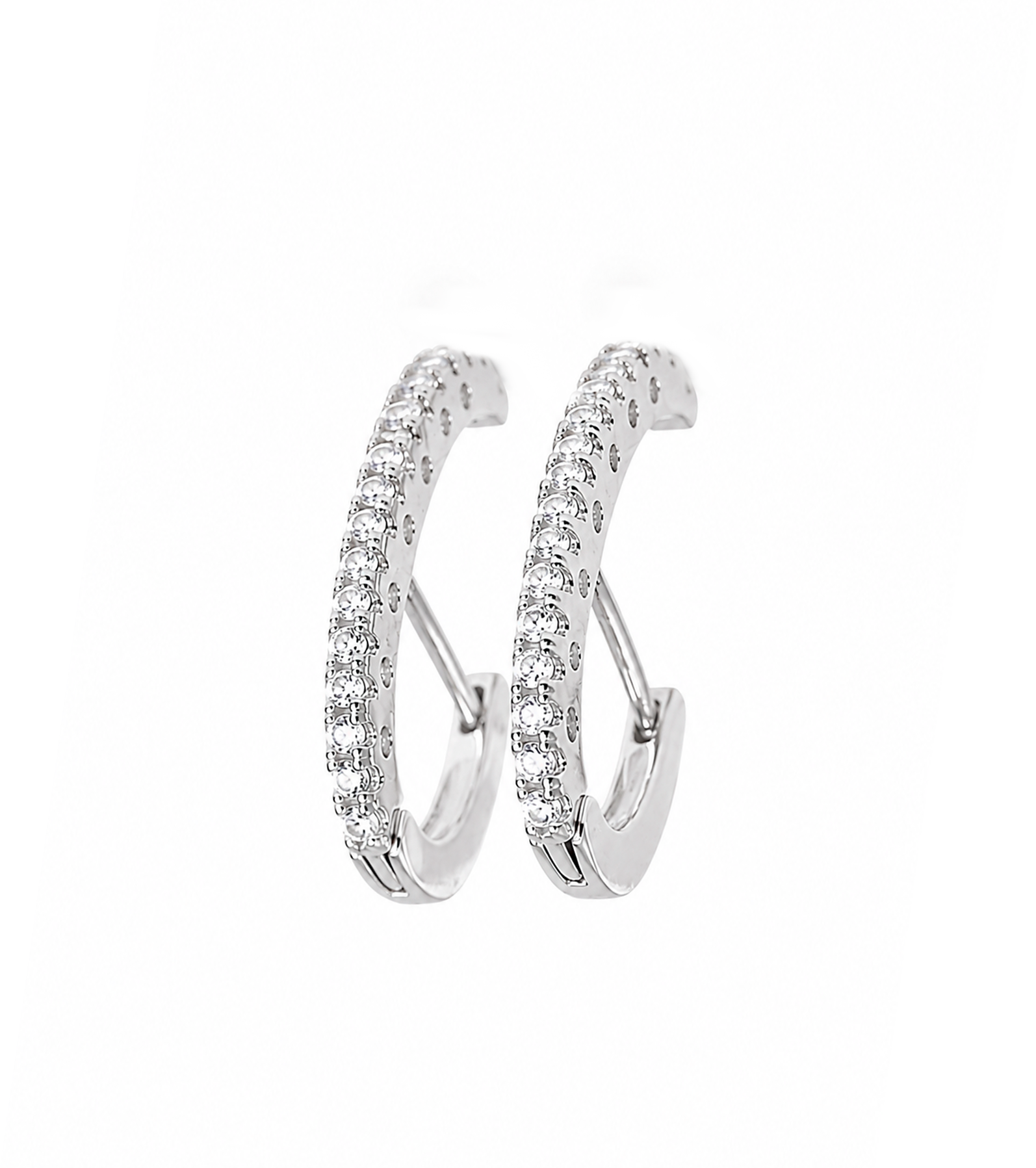 Brinco Earhook Cravejado Cristal