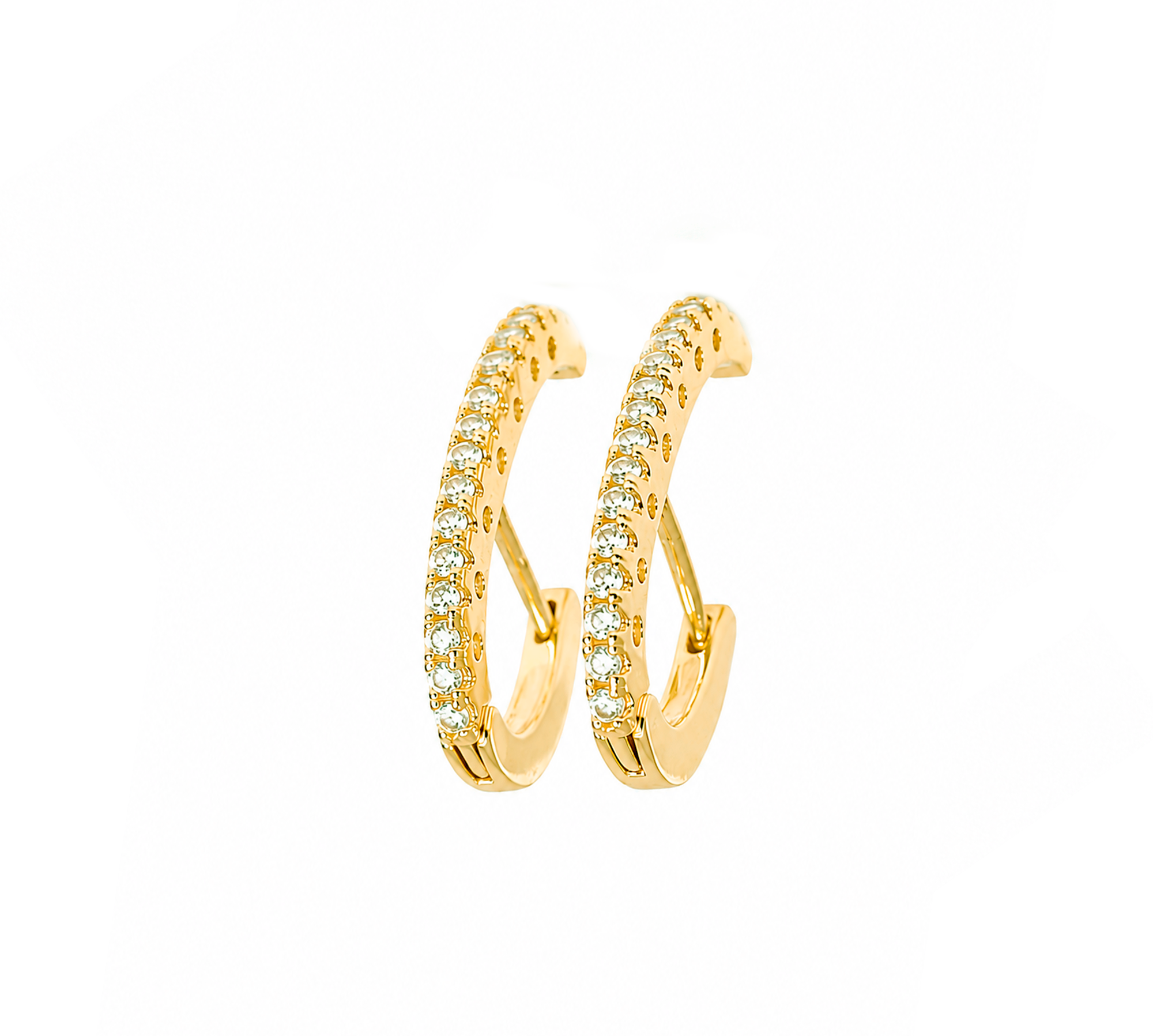 Brinco Earhook Cravejado Cristal