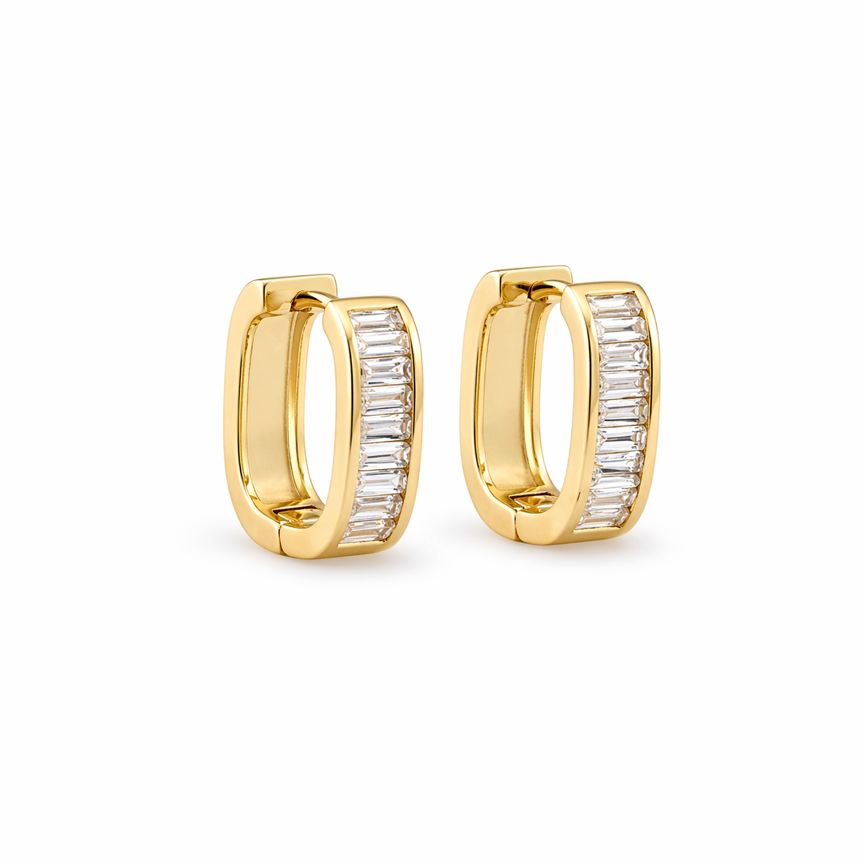 Brinco Argola Baguete