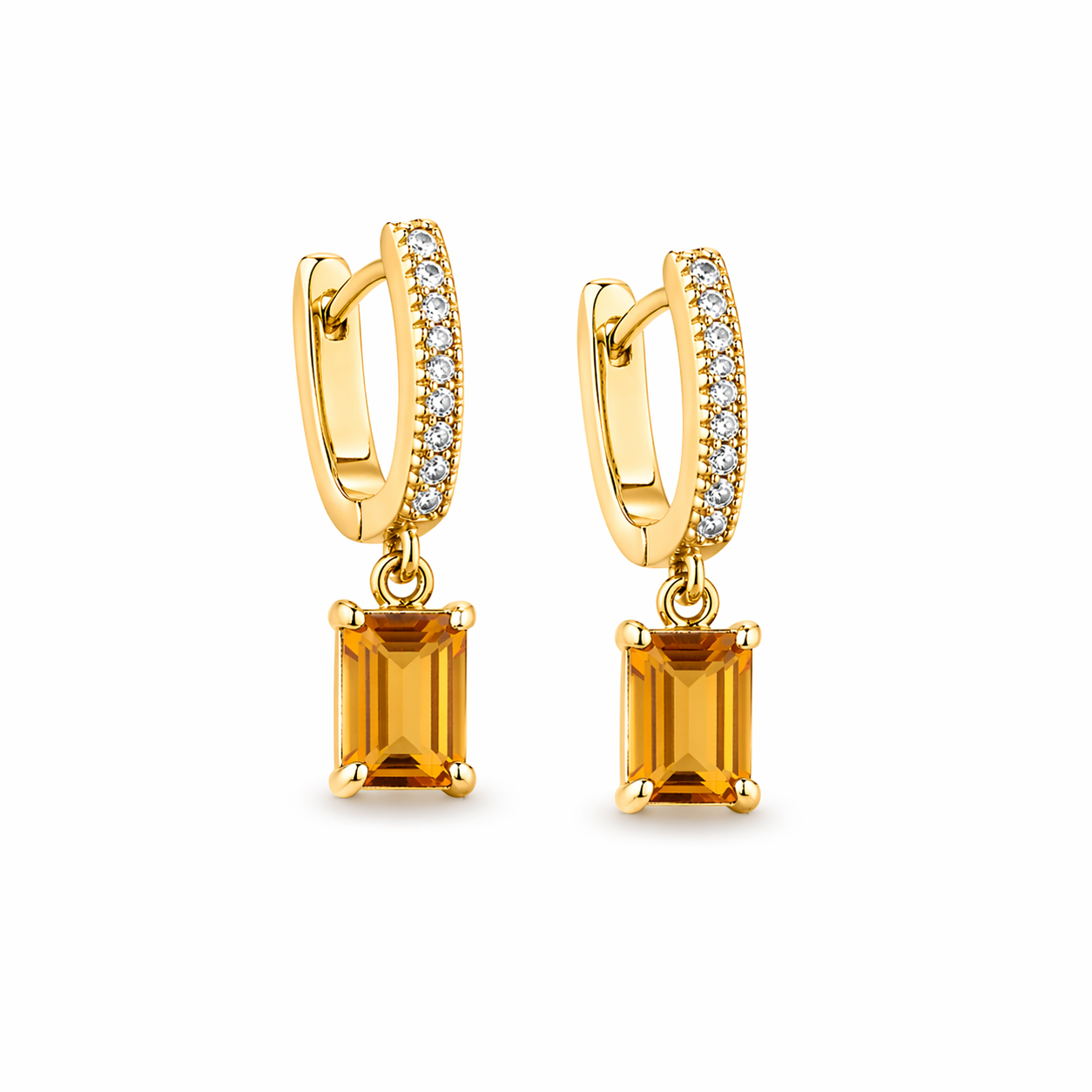 Brinco Argolinha Citrino