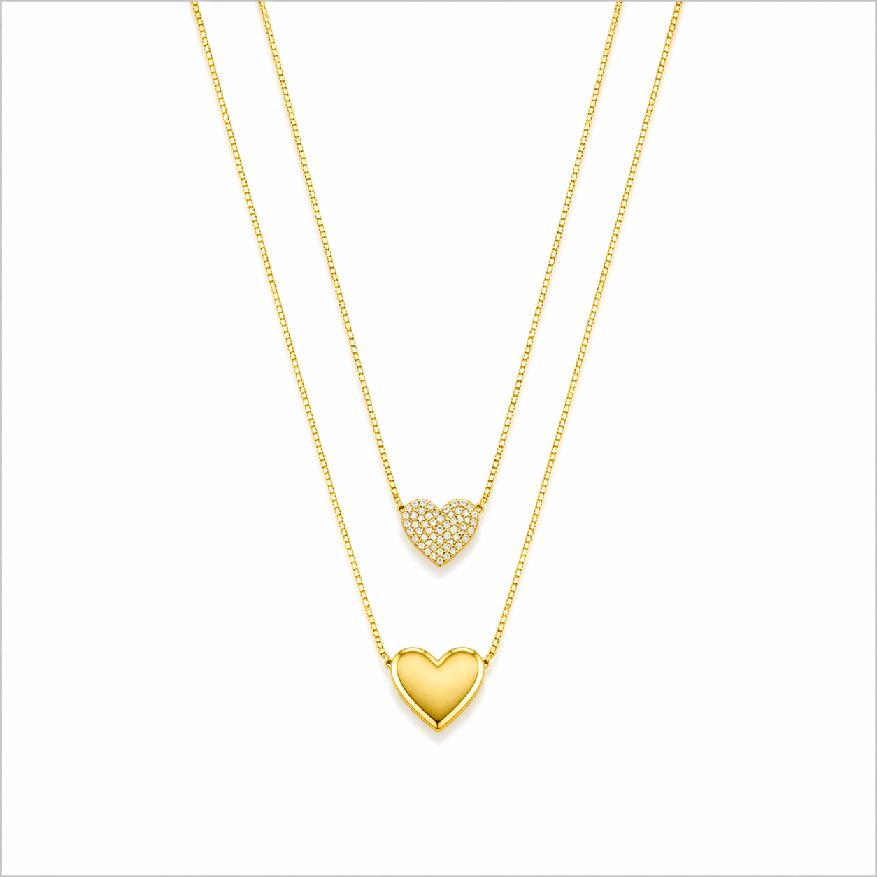 Colar Escapulário Corações