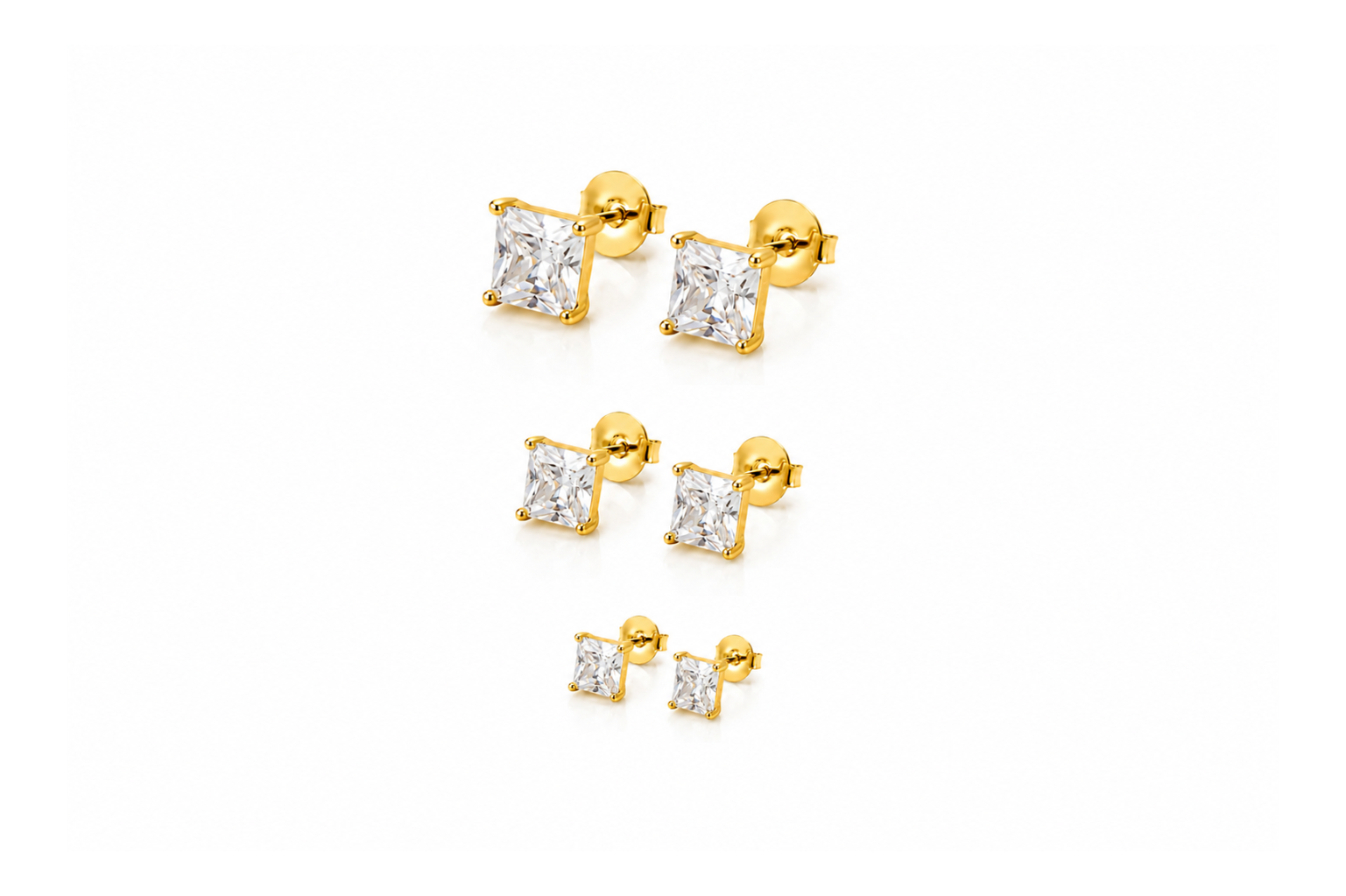 Trio Zircônias Quadradas