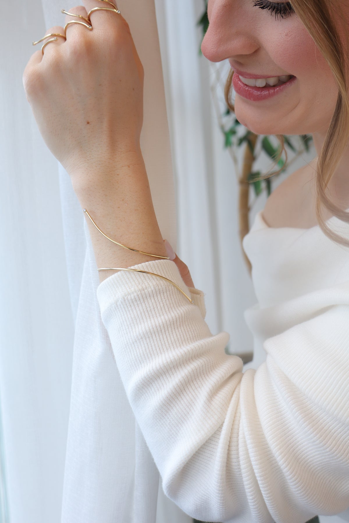 Bracelete Linha Duas Zircônias