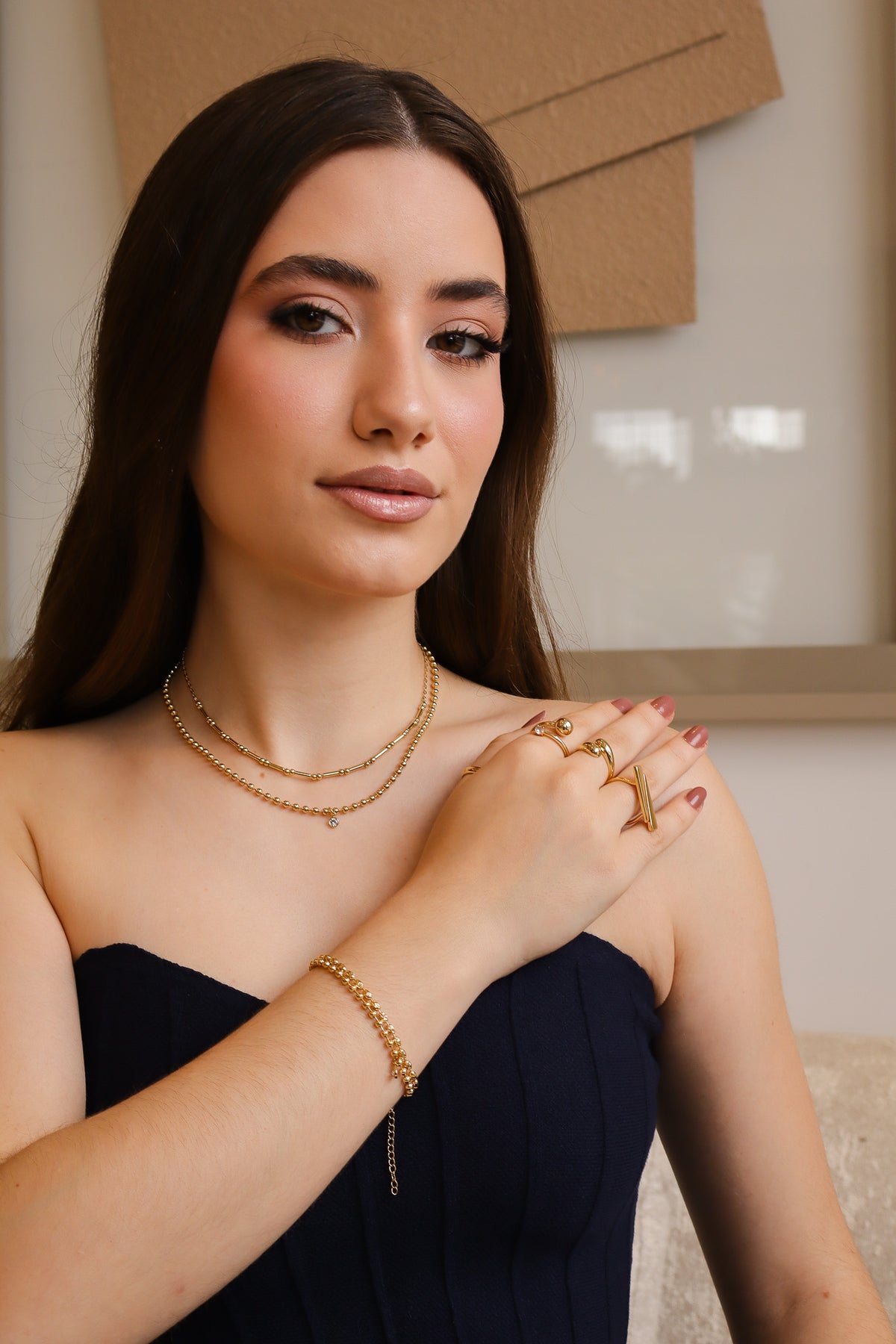Pulseira Bolinhas Trabalhada