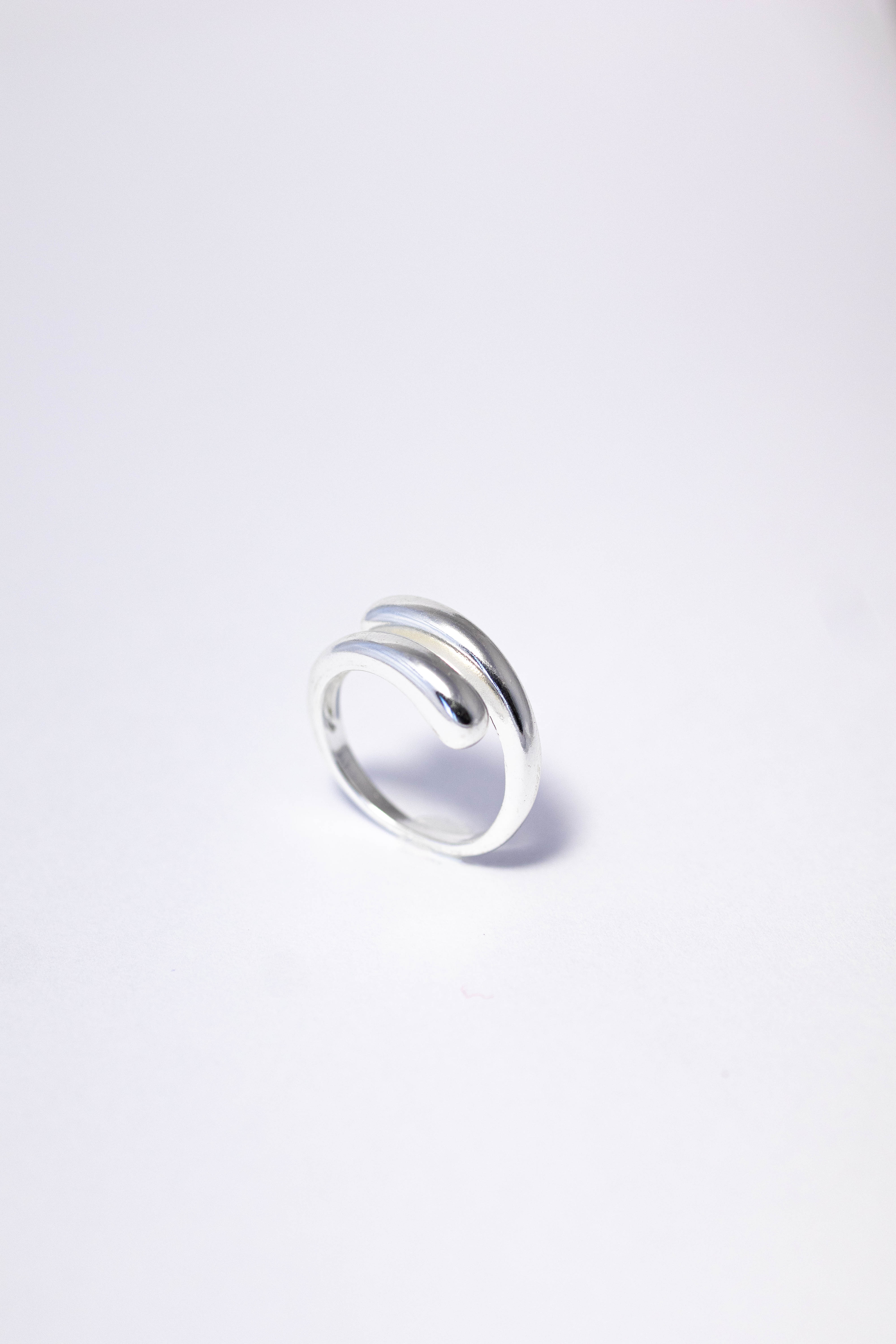 Anel Snake Liso Prata