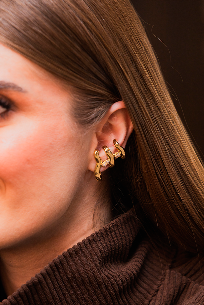 Brinco Earcuff Três Aros