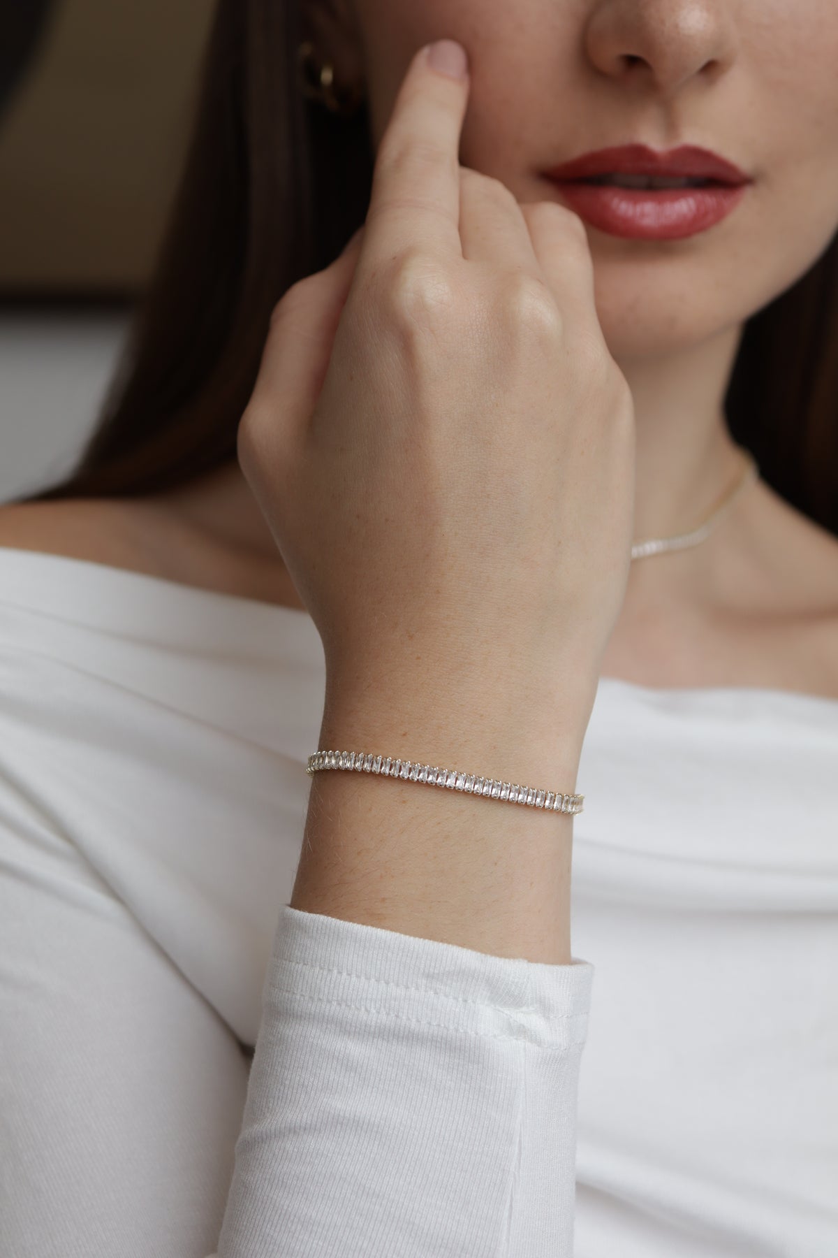 Pulseira Baguete Dourado