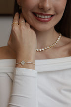 Pulseira Riviera Trevo Dourado