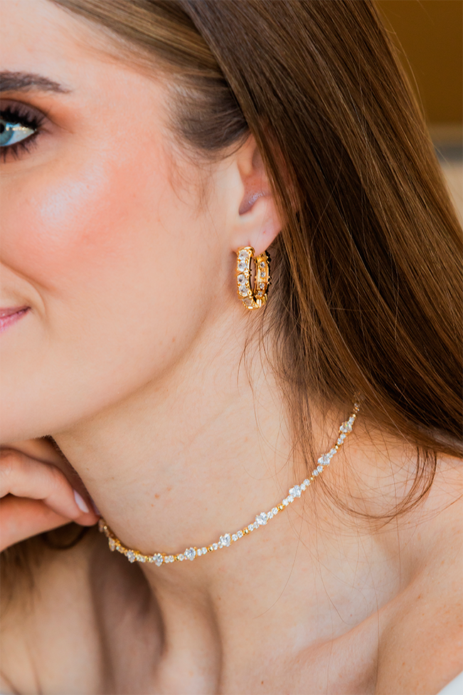 Choker Aro Corações Zircônia