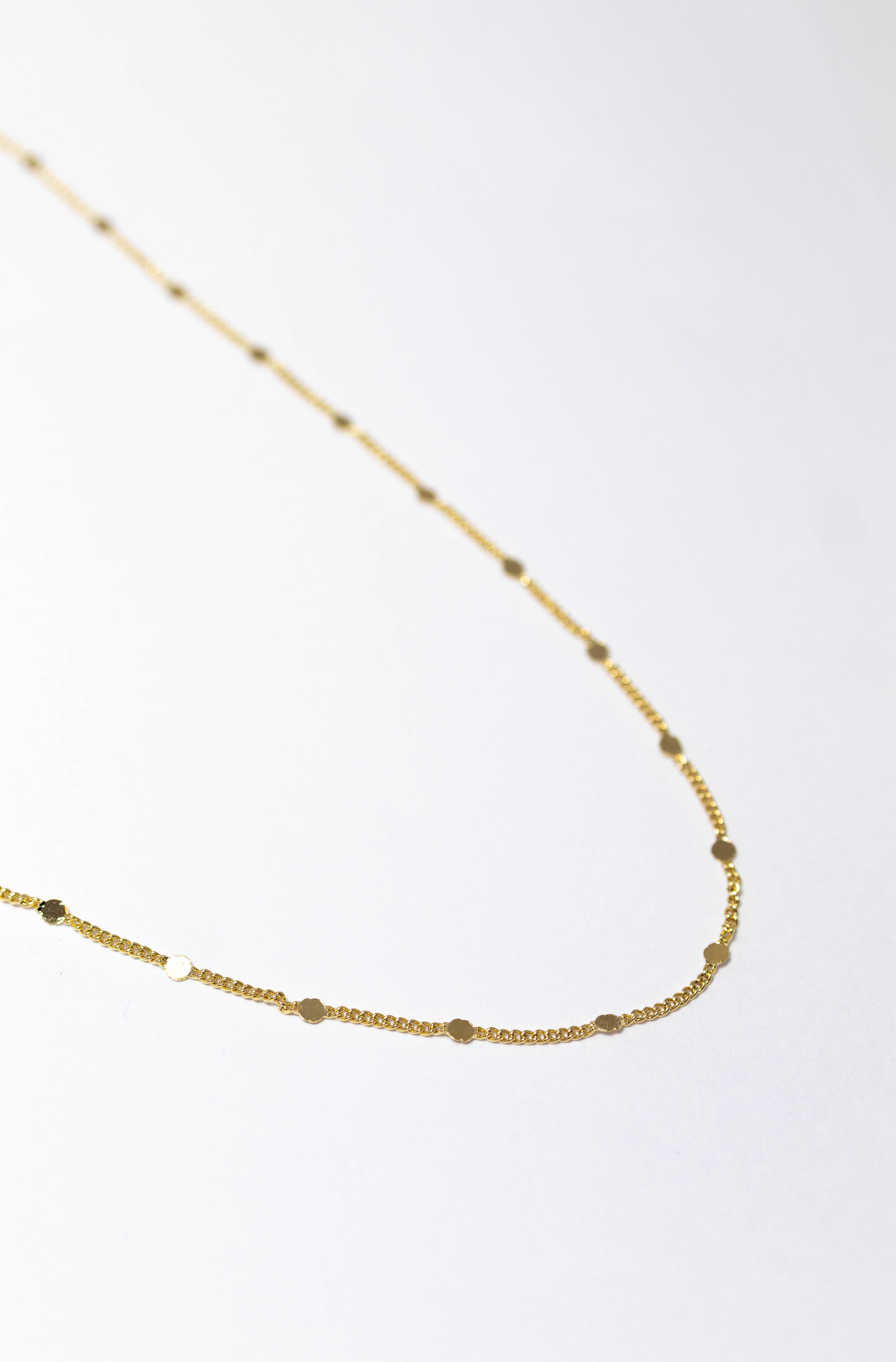 Colar Diamantado Chapinha Dourado