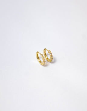 Brinco Argola Cravejada Dourado