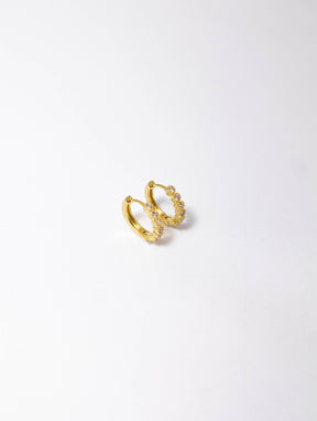 Brinco Argola Cravejada Dourado