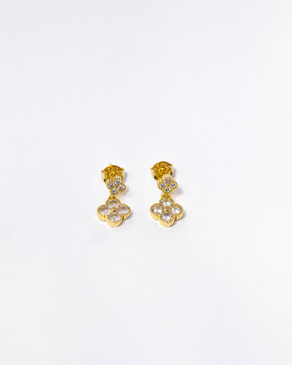 Brinco Dois Trevinhos Dourado