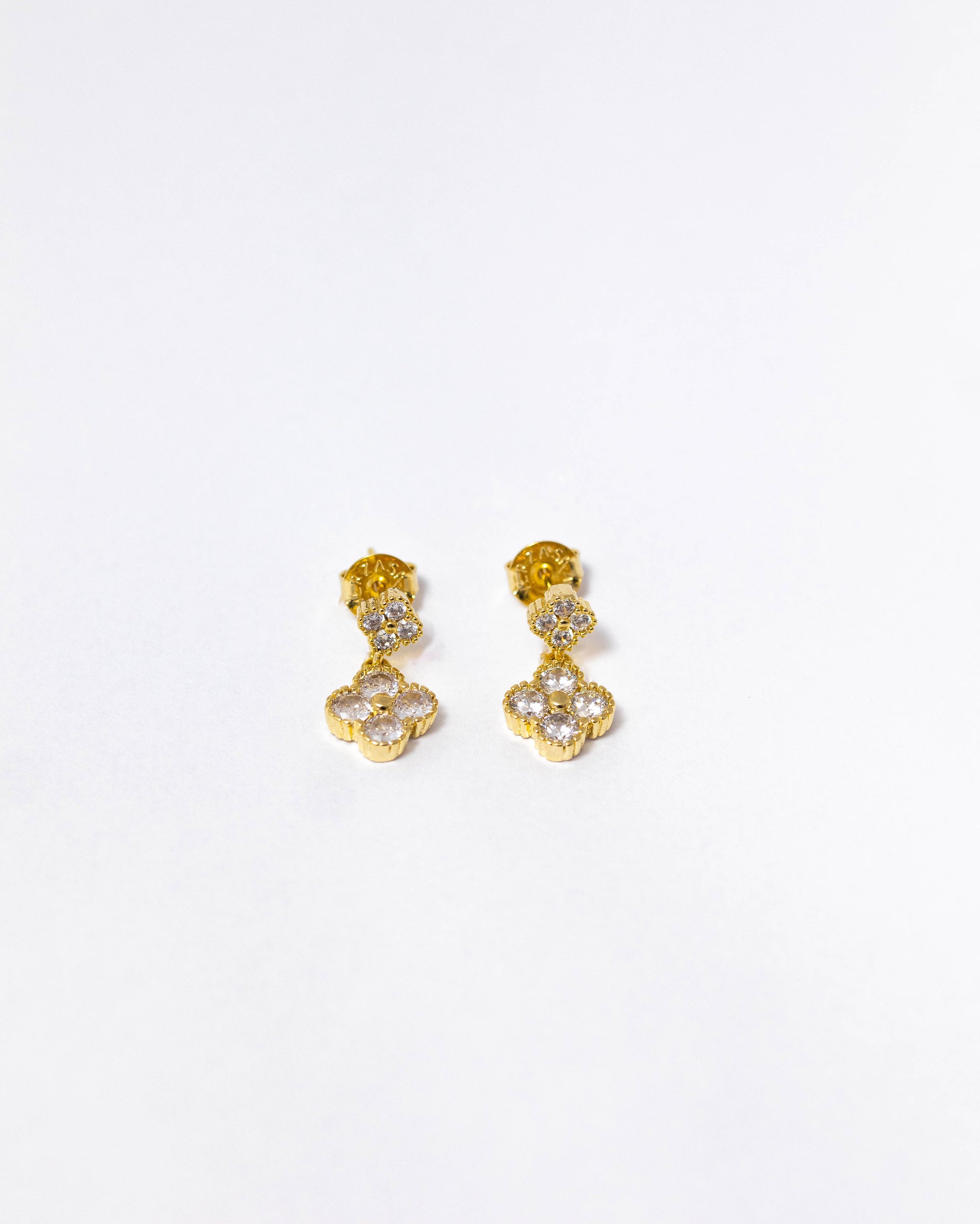 Brinco Dois Trevinhos Dourado