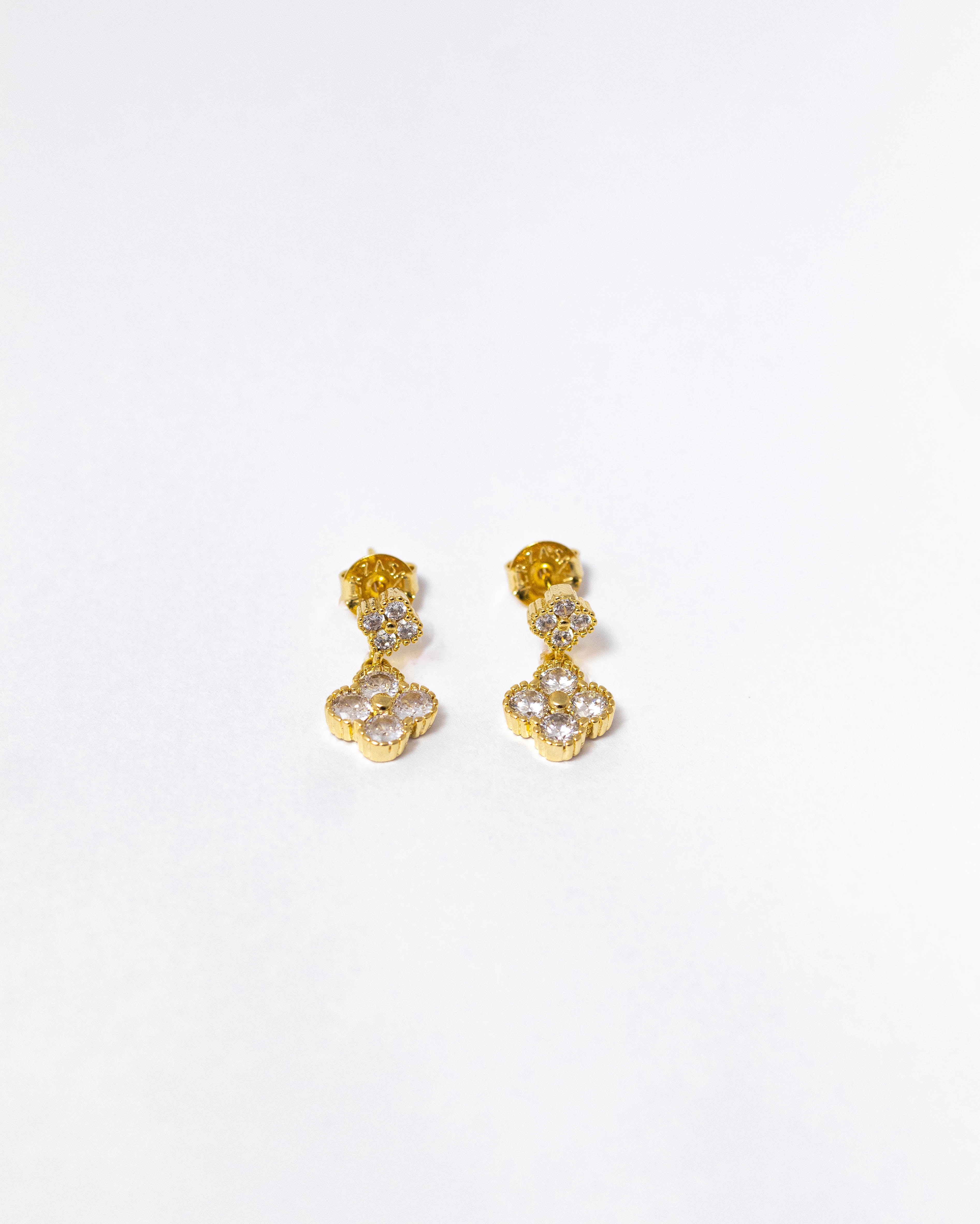 Brinco Dois Trevinhos Dourado