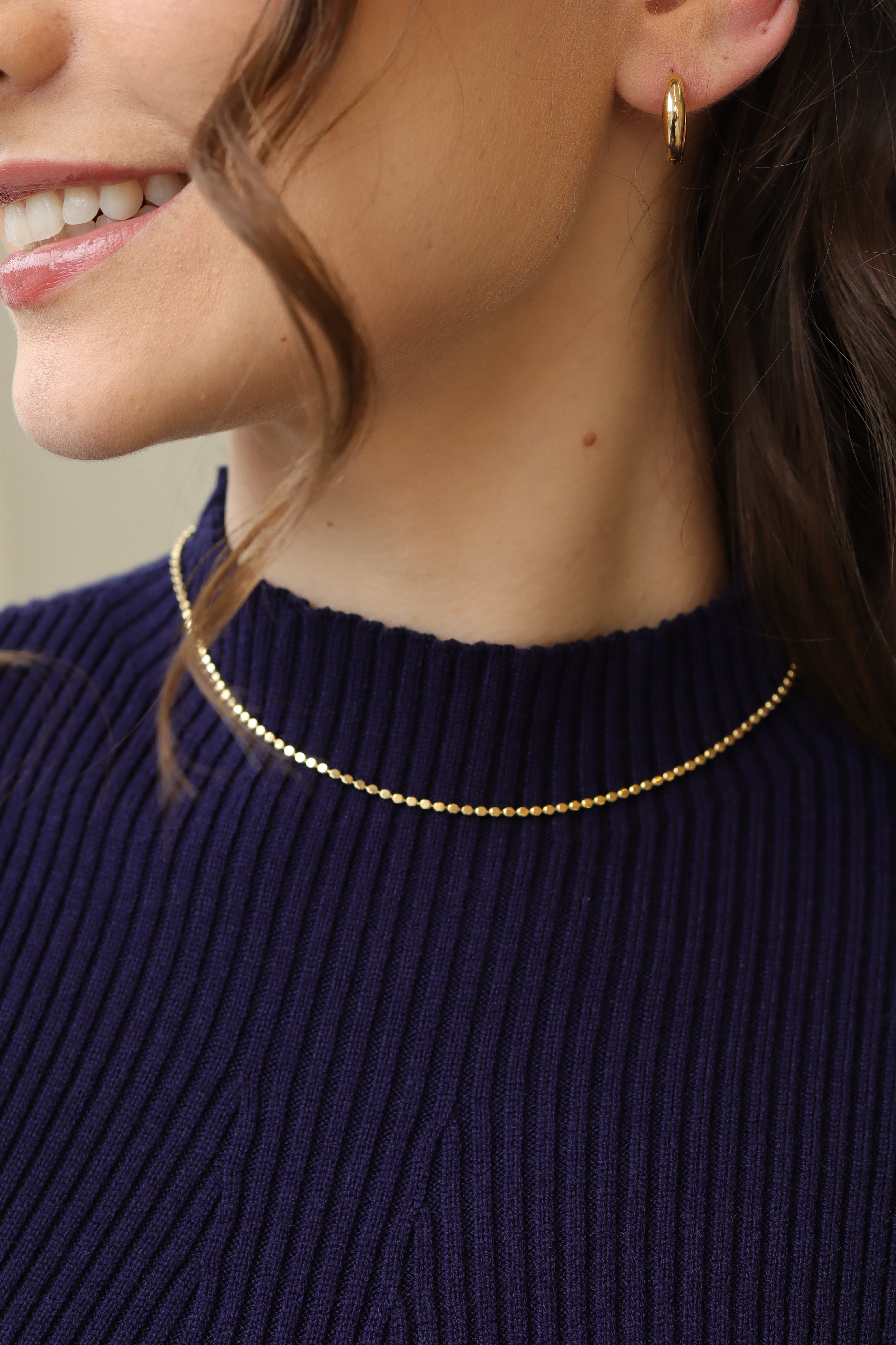 Colar Diamantado Dourado