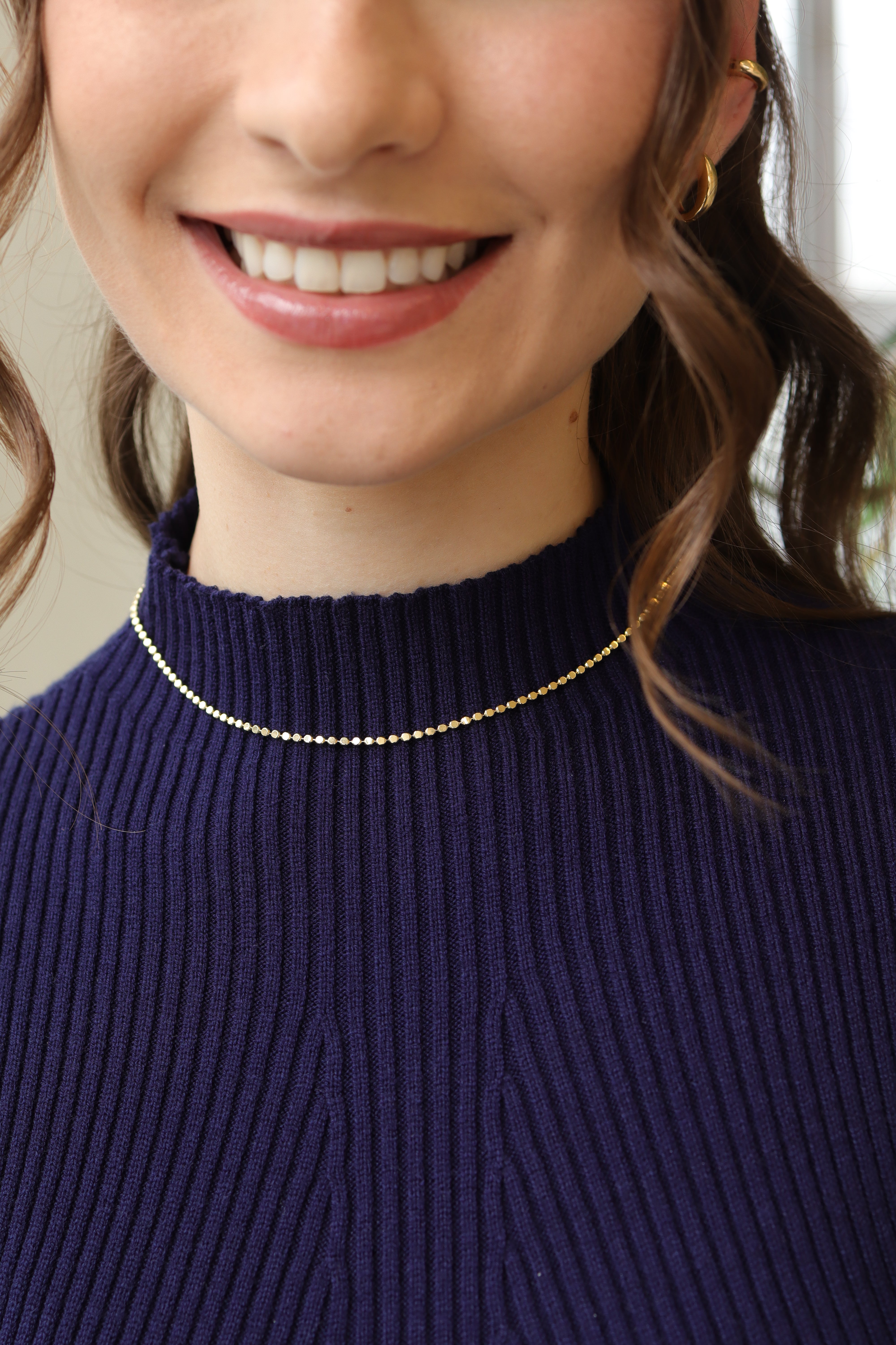 Colar Diamantado Dourado