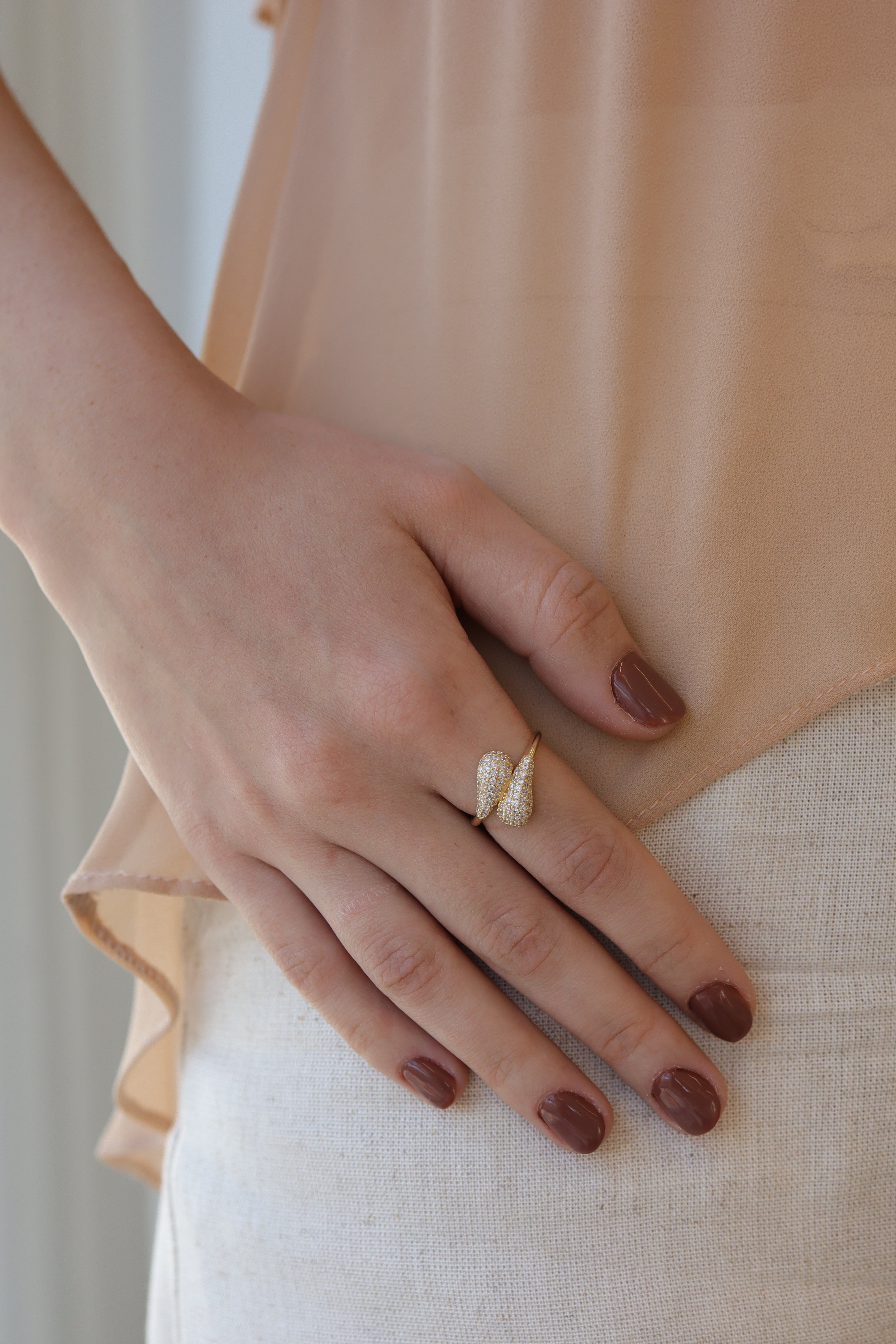 Anel Snake Cravejado de Zircônias