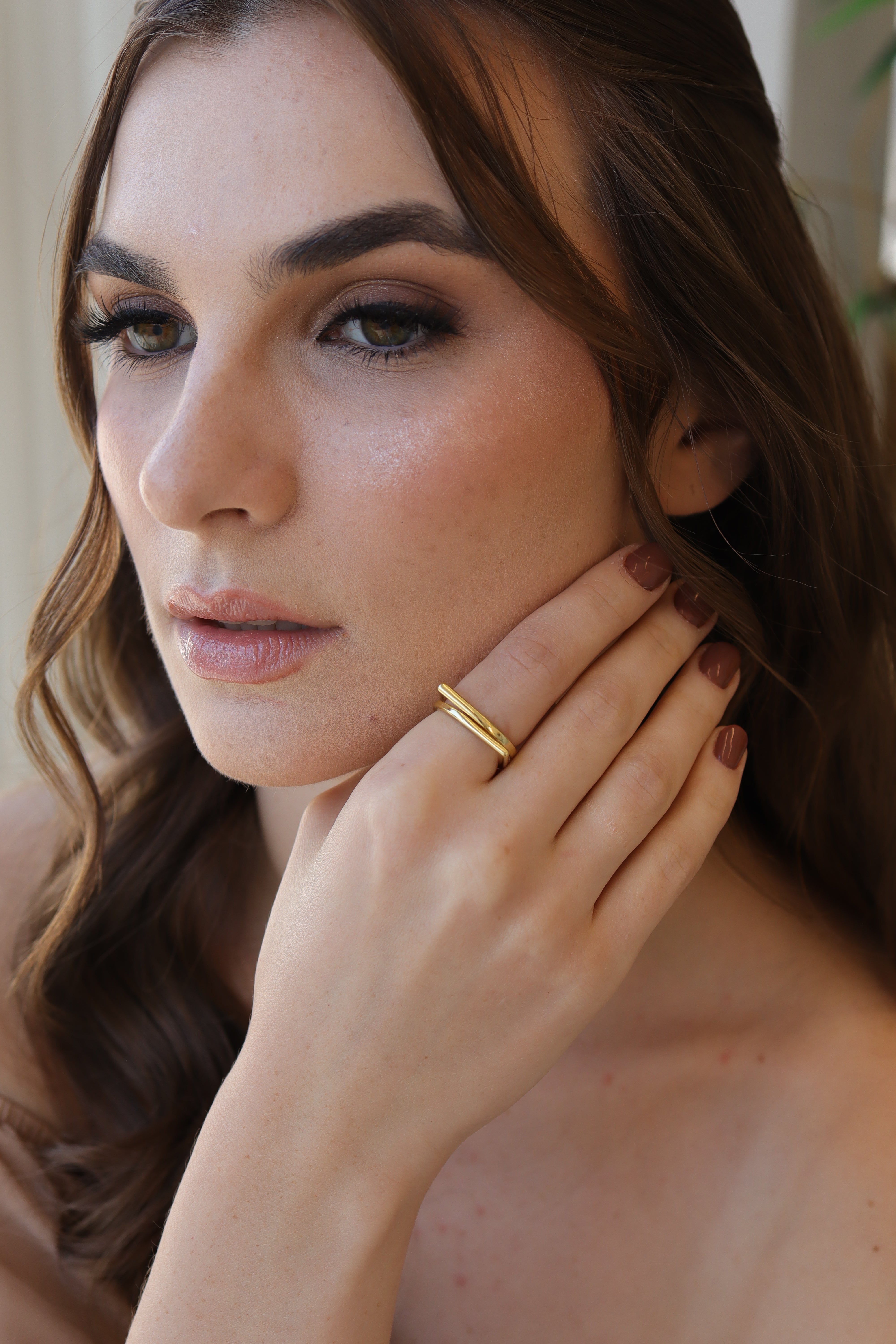 Anel Redondo e Quadrado Liso