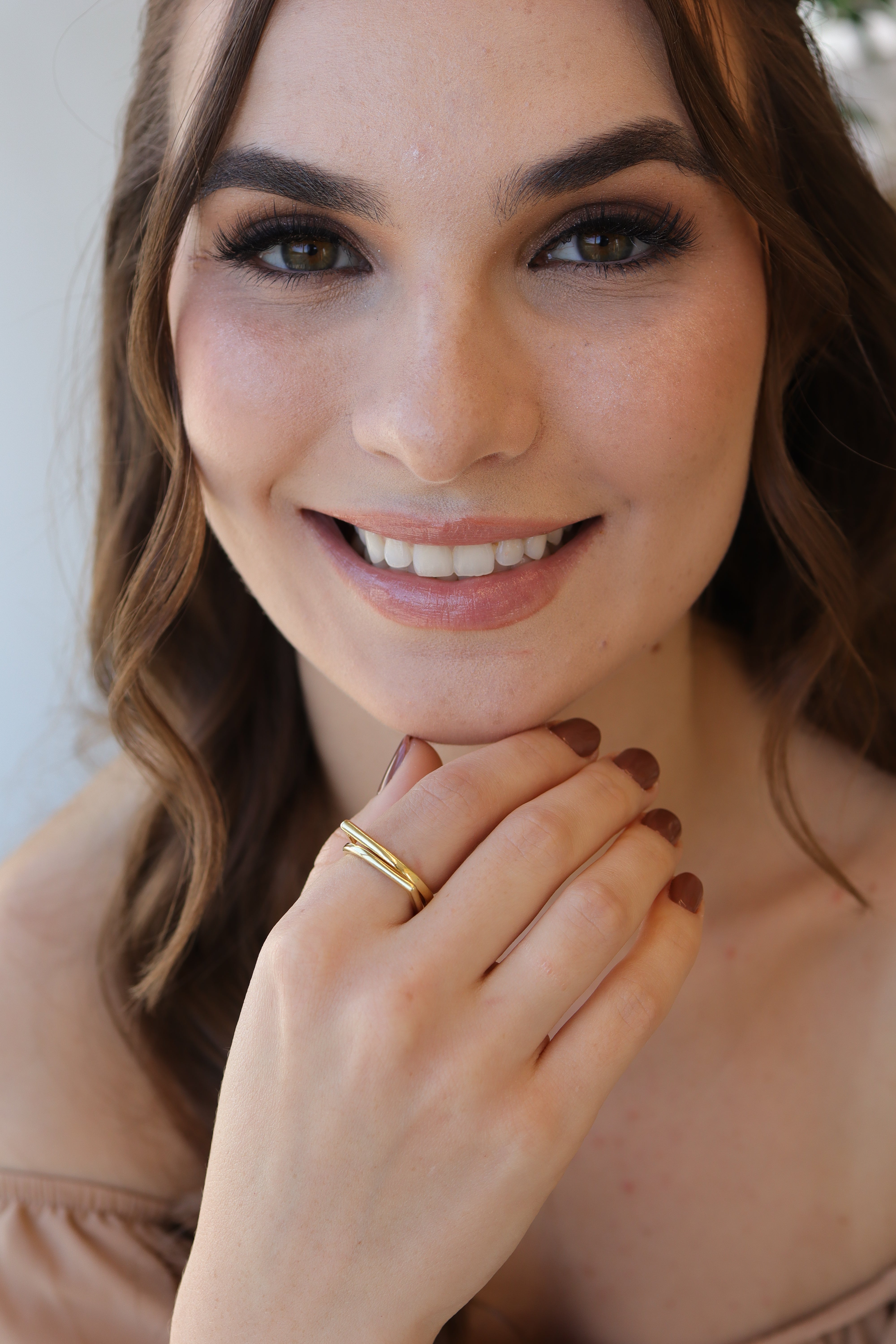 Anel Redondo e Quadrado Liso