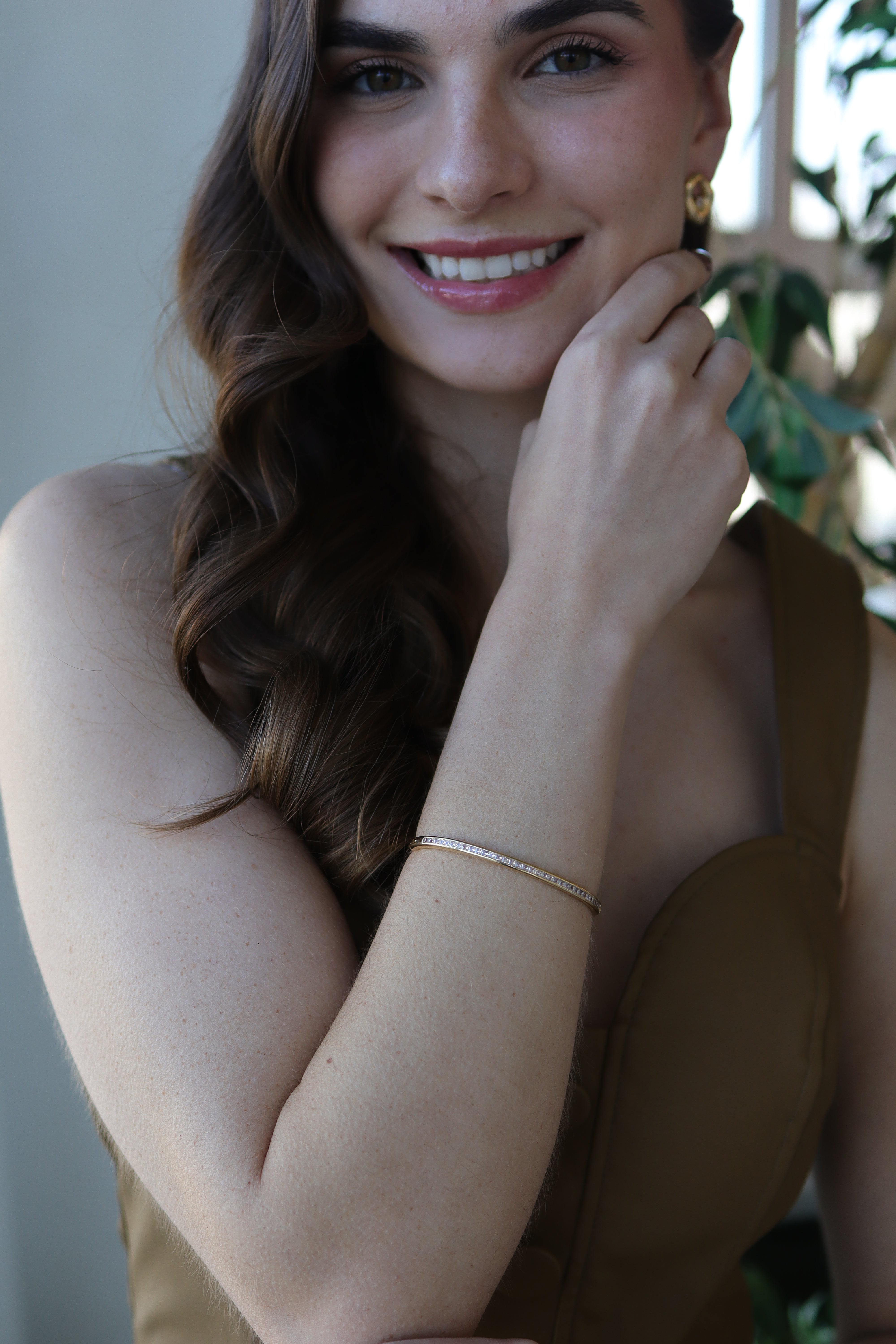 Bracelete Zircônia Quadrada