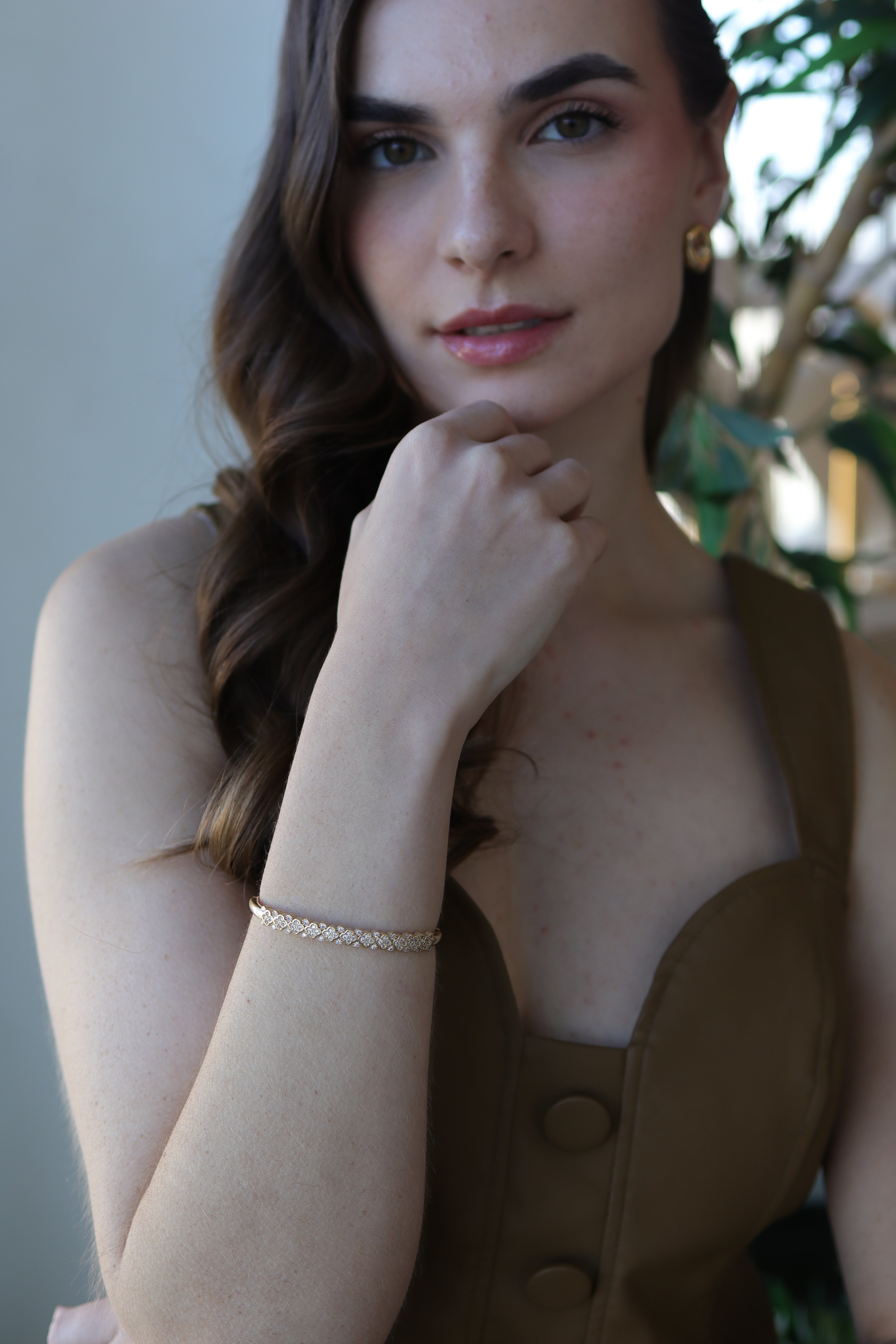 Bracelete Trevo Zircônia