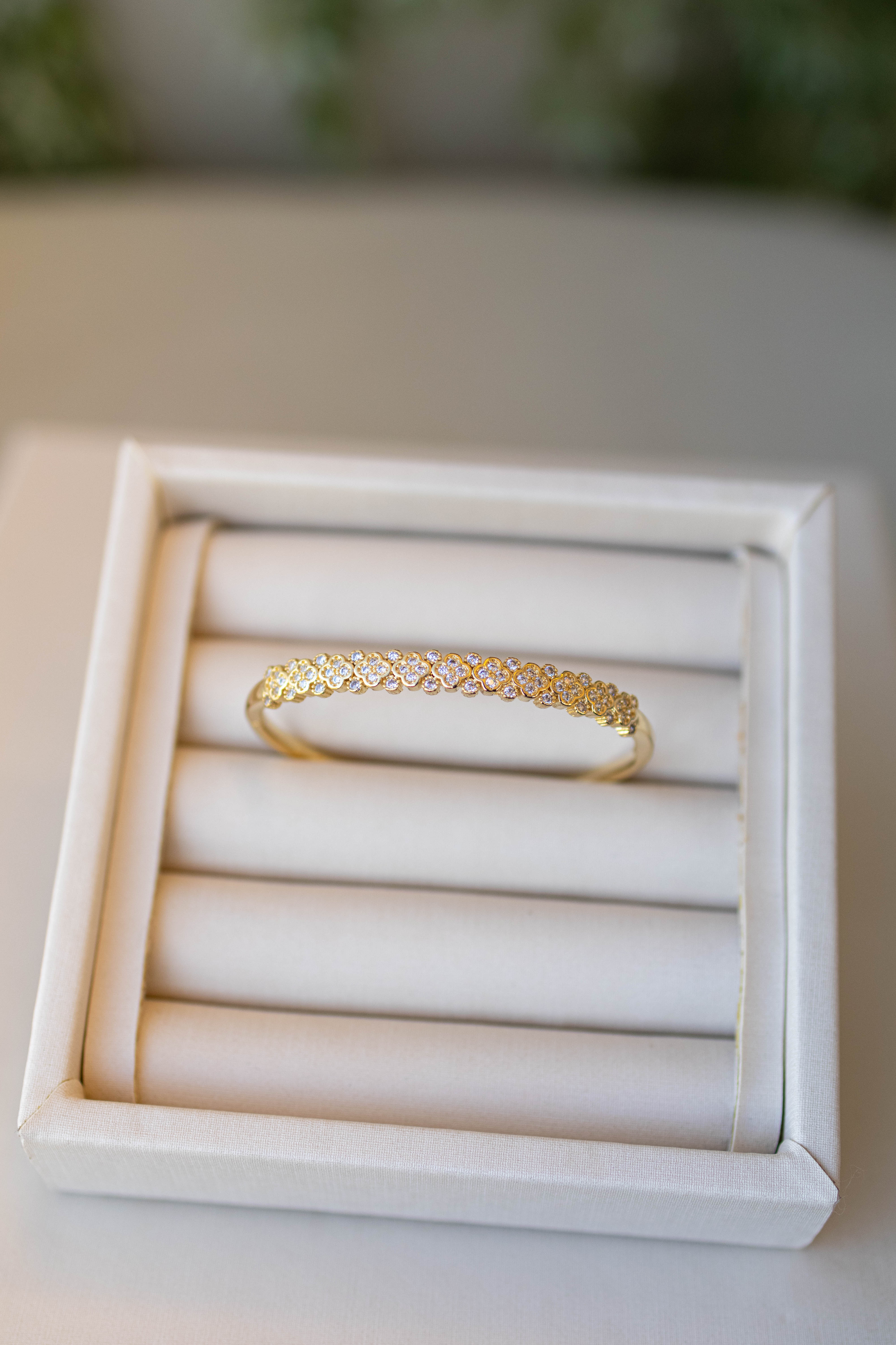 Bracelete Trevo Zircônia