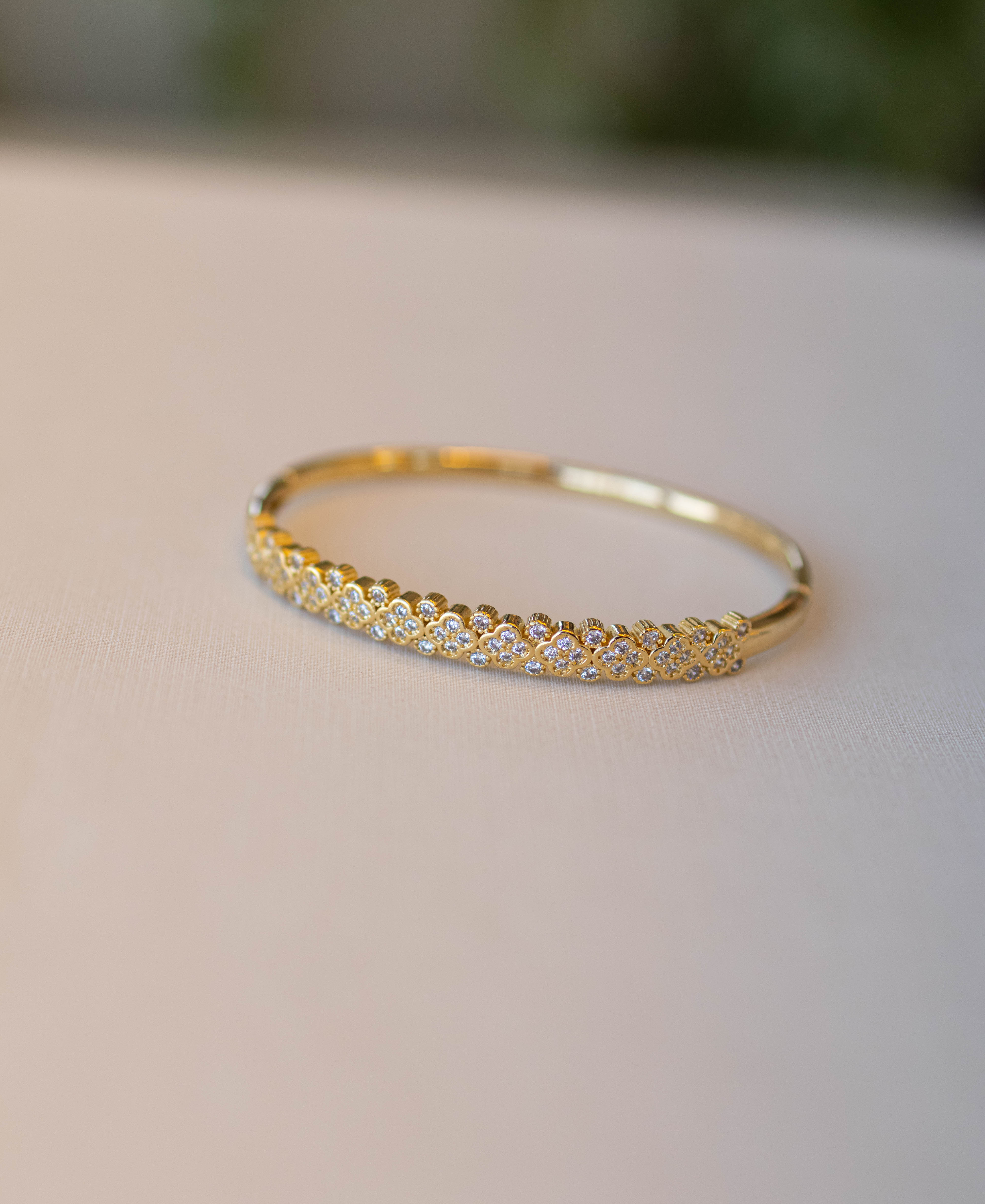 Bracelete Trevo Zircônia