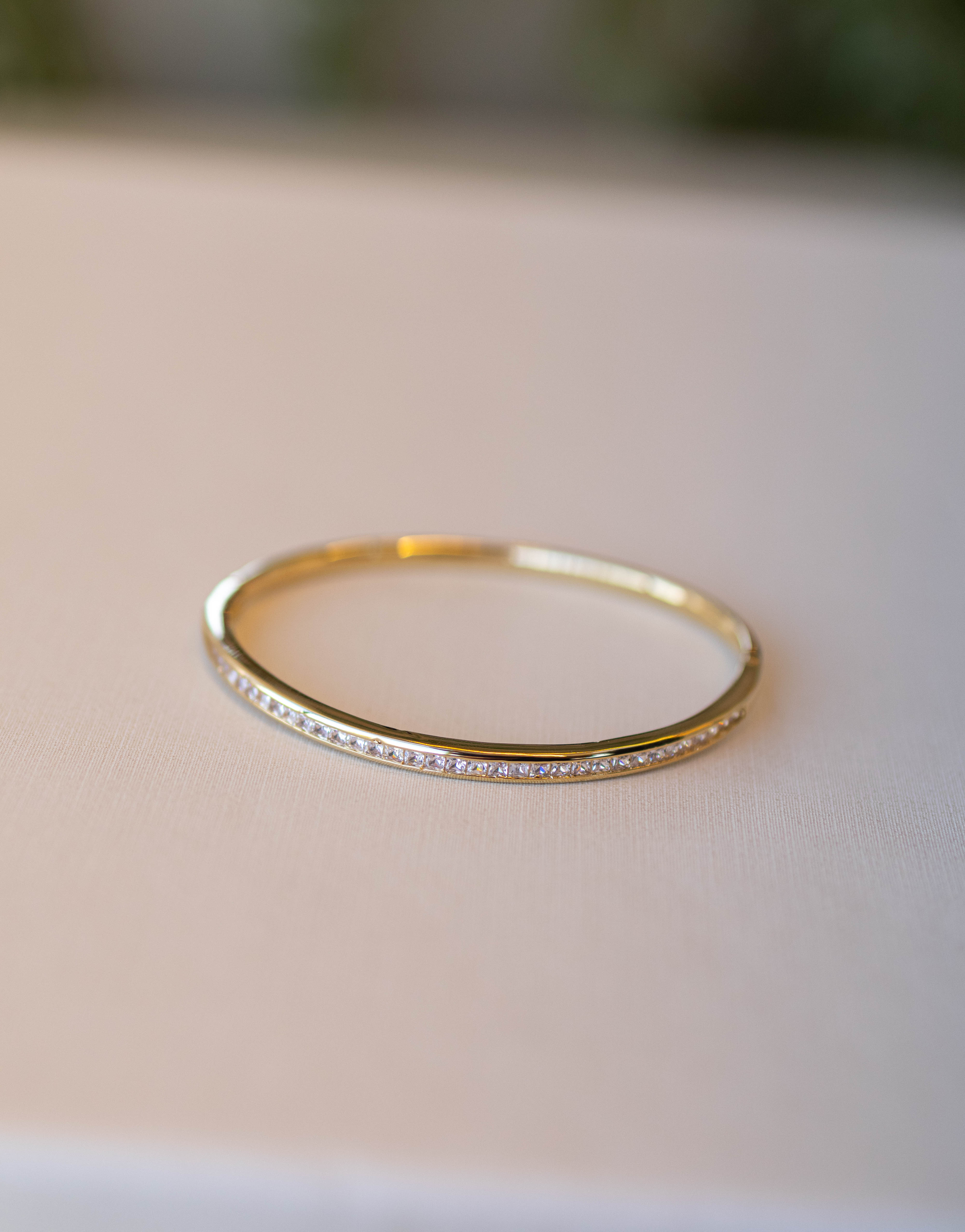 Bracelete Zircônia Quadrada