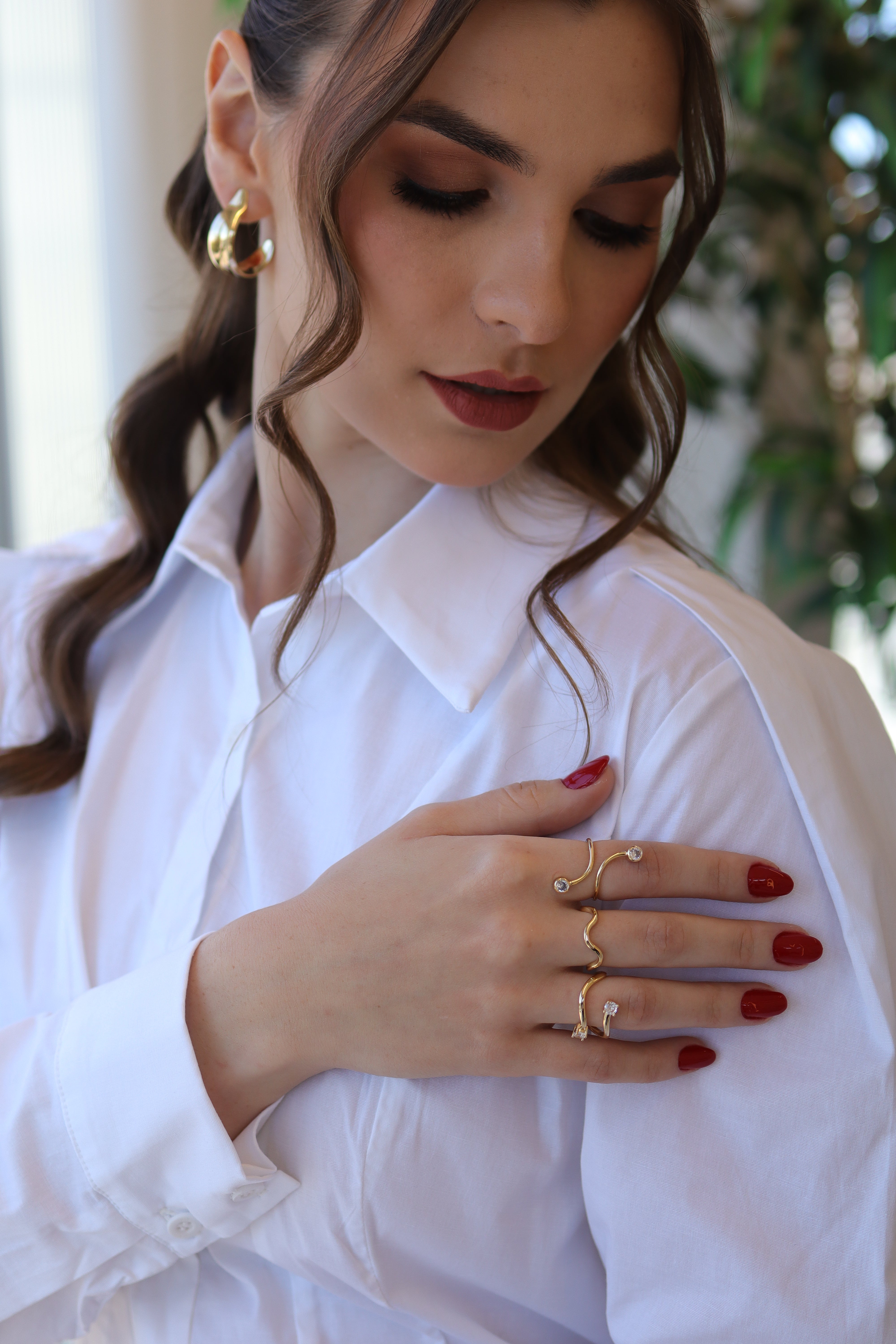 Anel Regulável Duas Zircônias