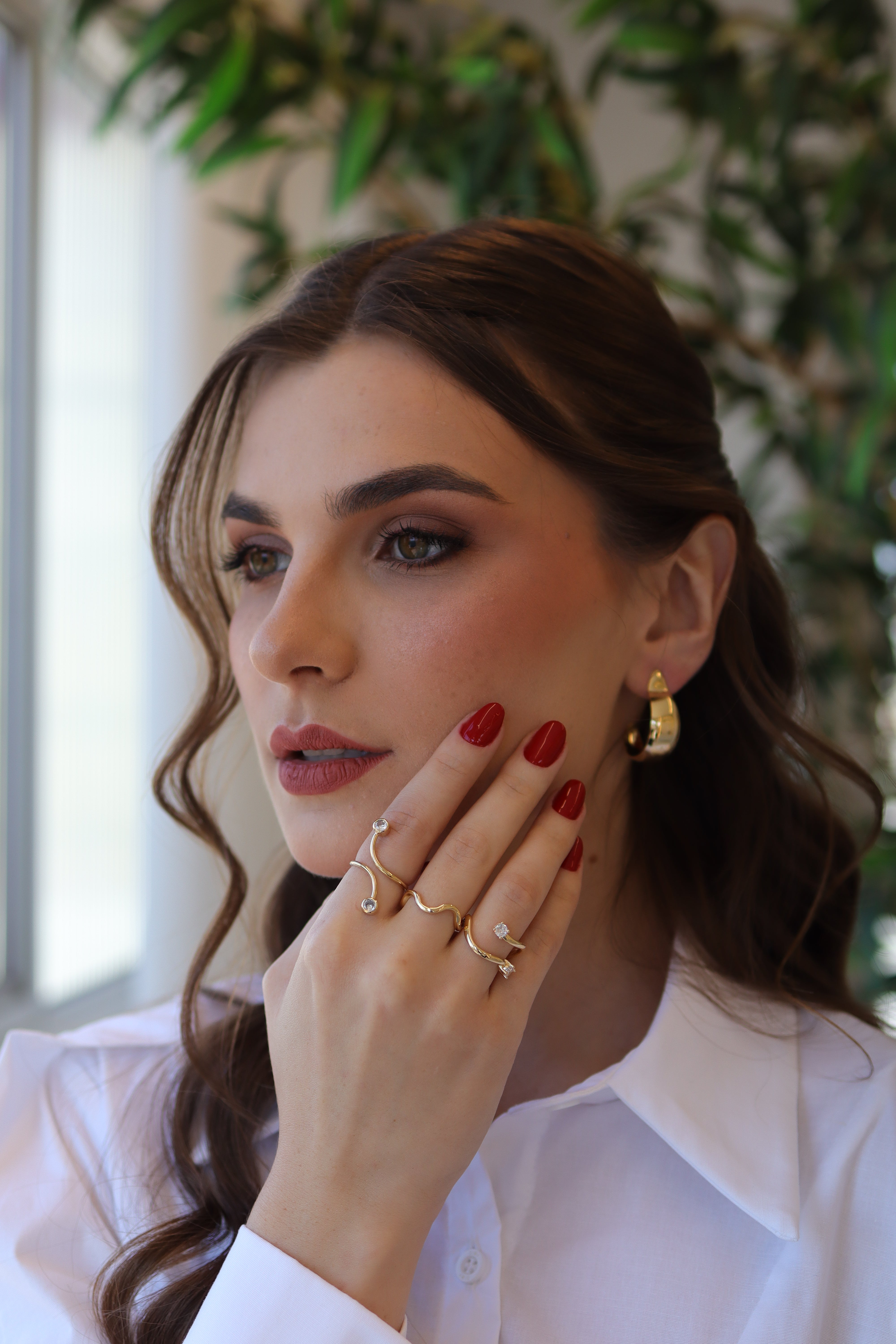 Anel Regulável Duas Zircônias