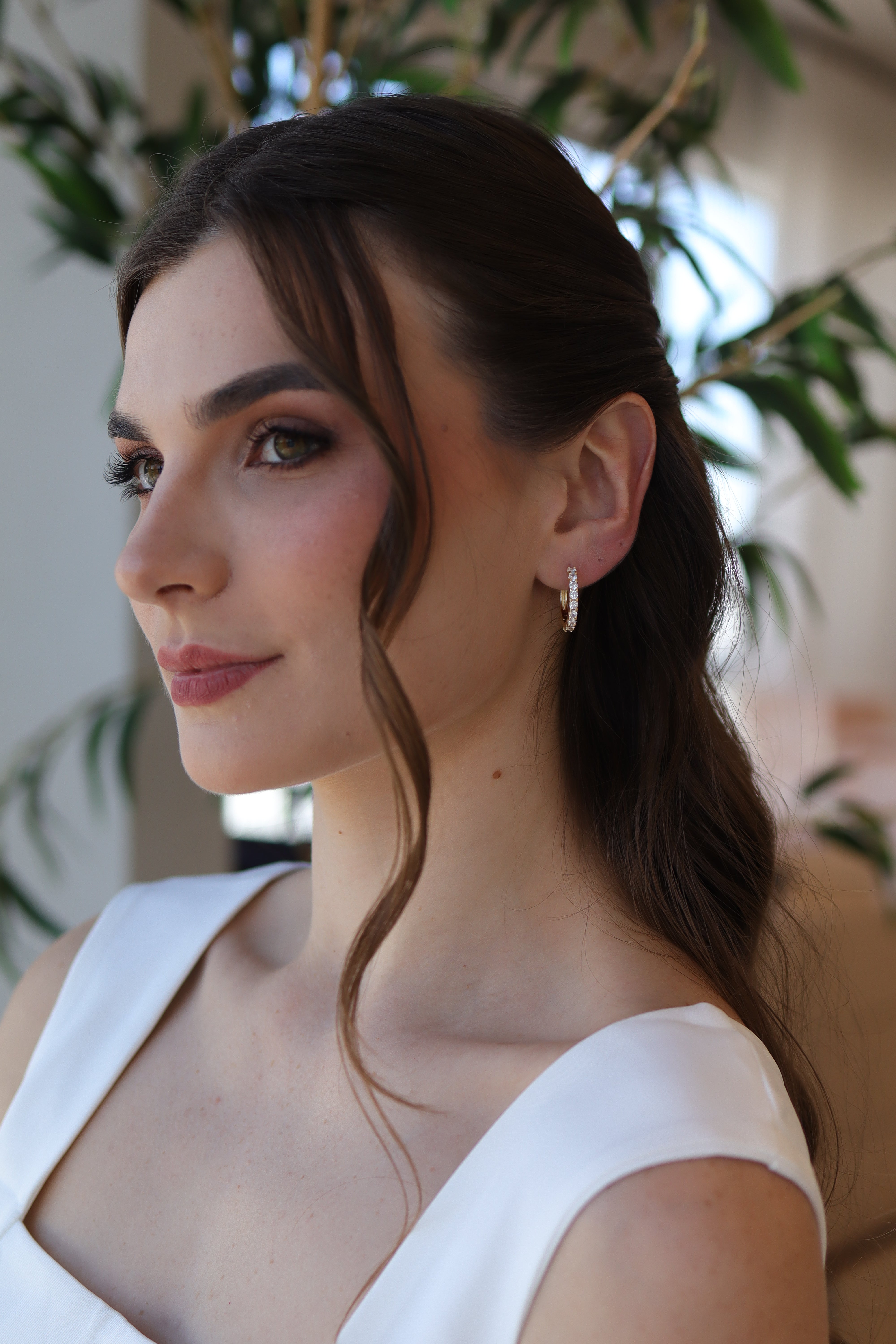 Brinco Argola Fina Zircônia