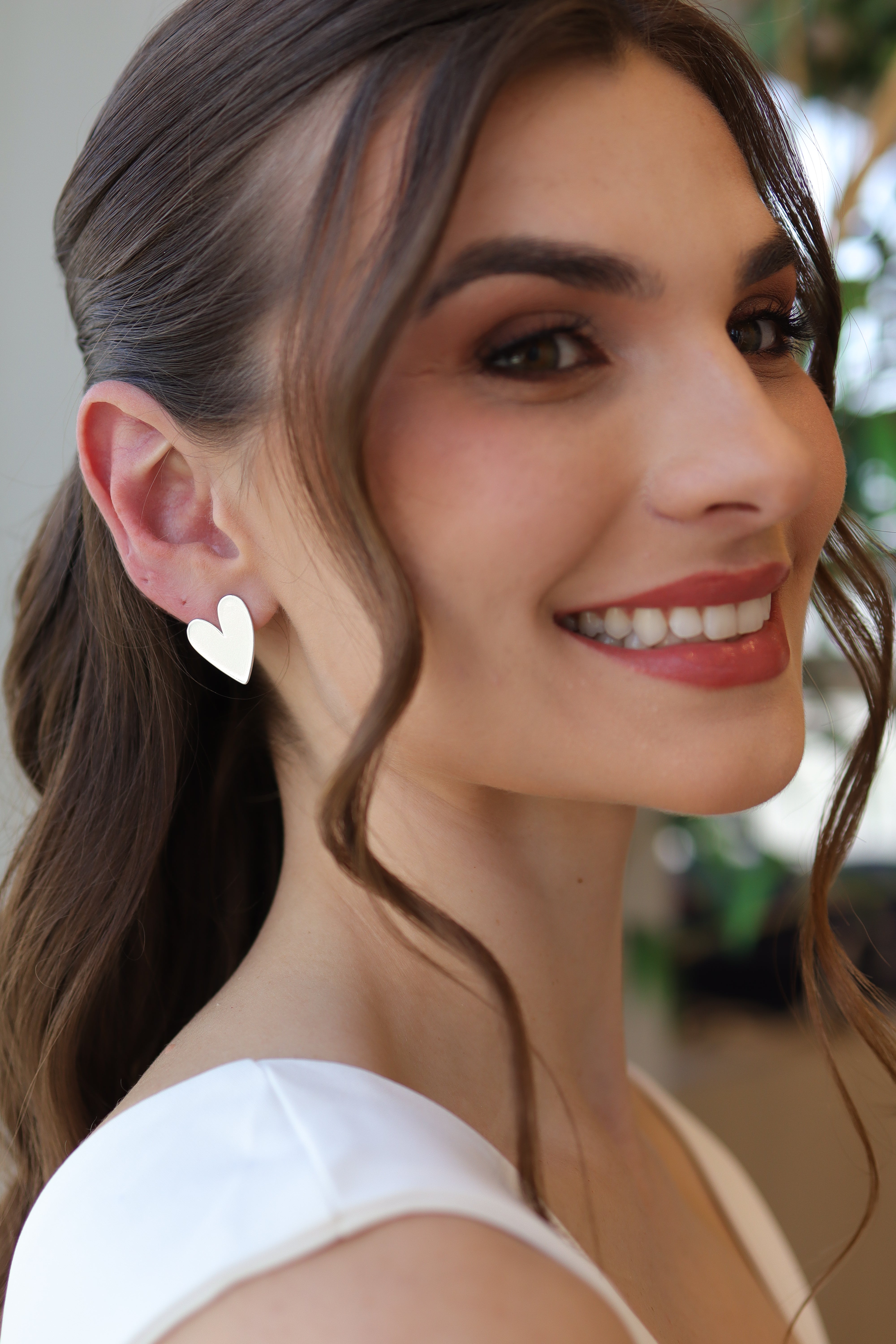 Brinco Coração Chapa