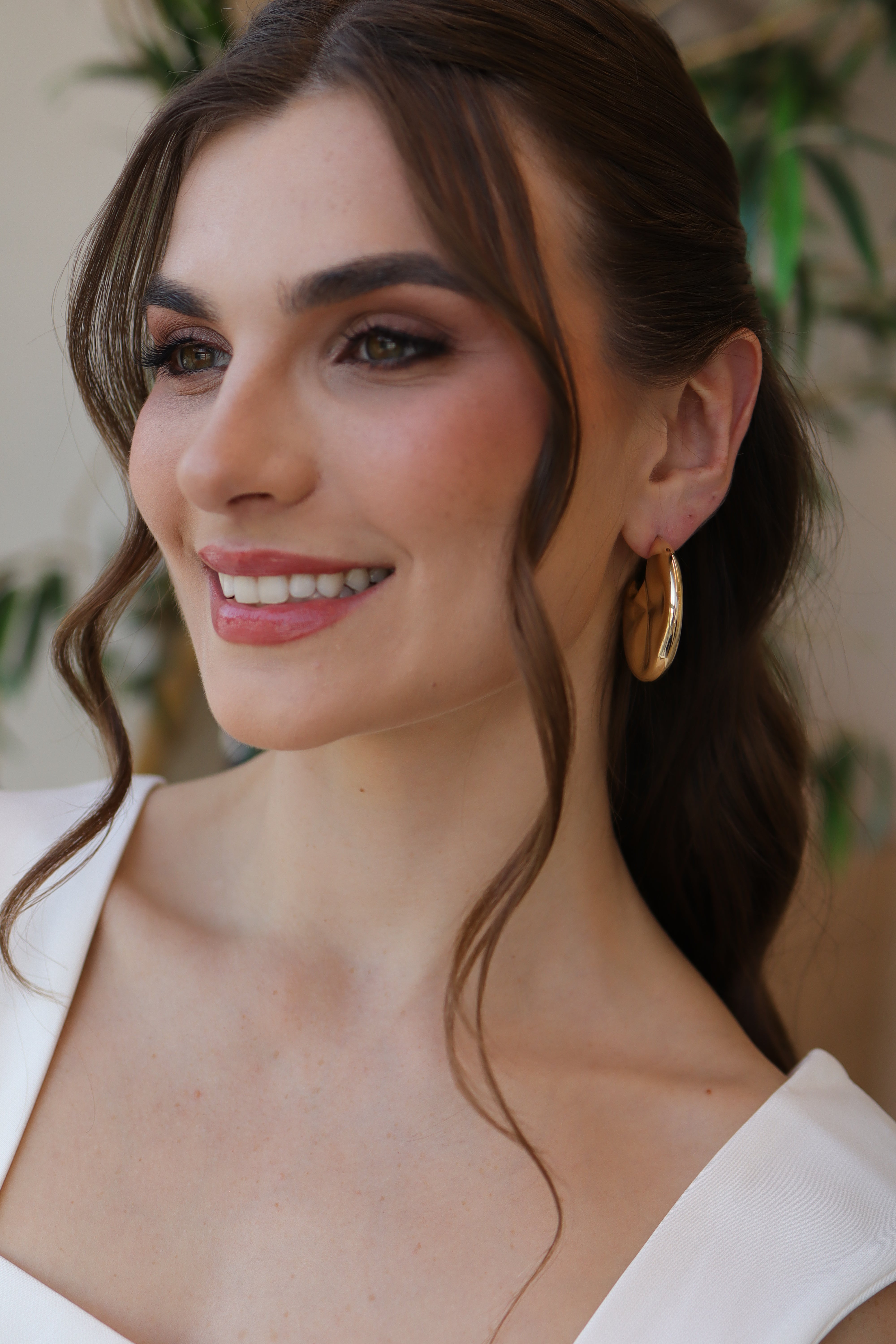 Brinco Argola Lua Dourado