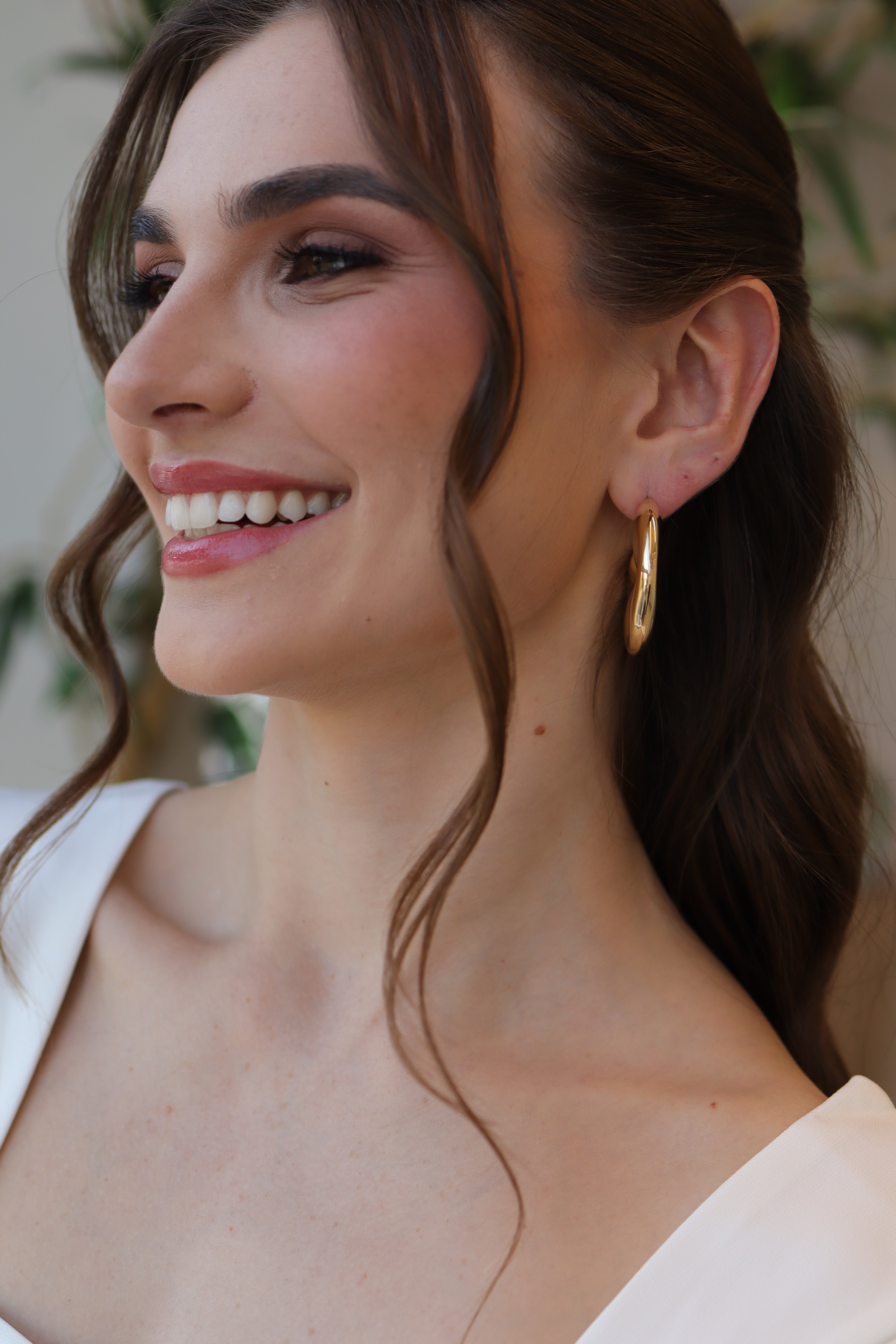 Brinco Argola Lua Dourado