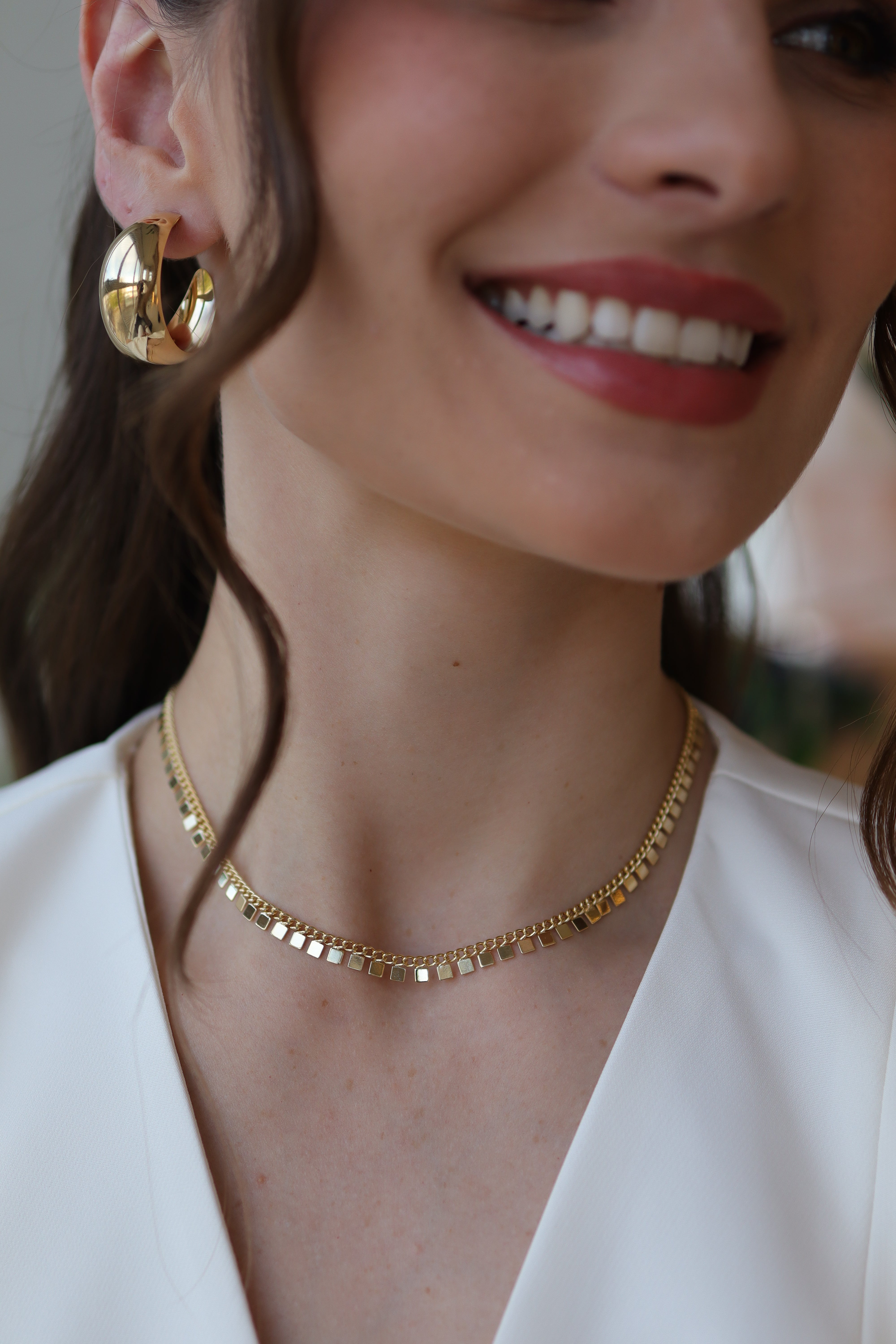 Colar Quadradinhos Liso