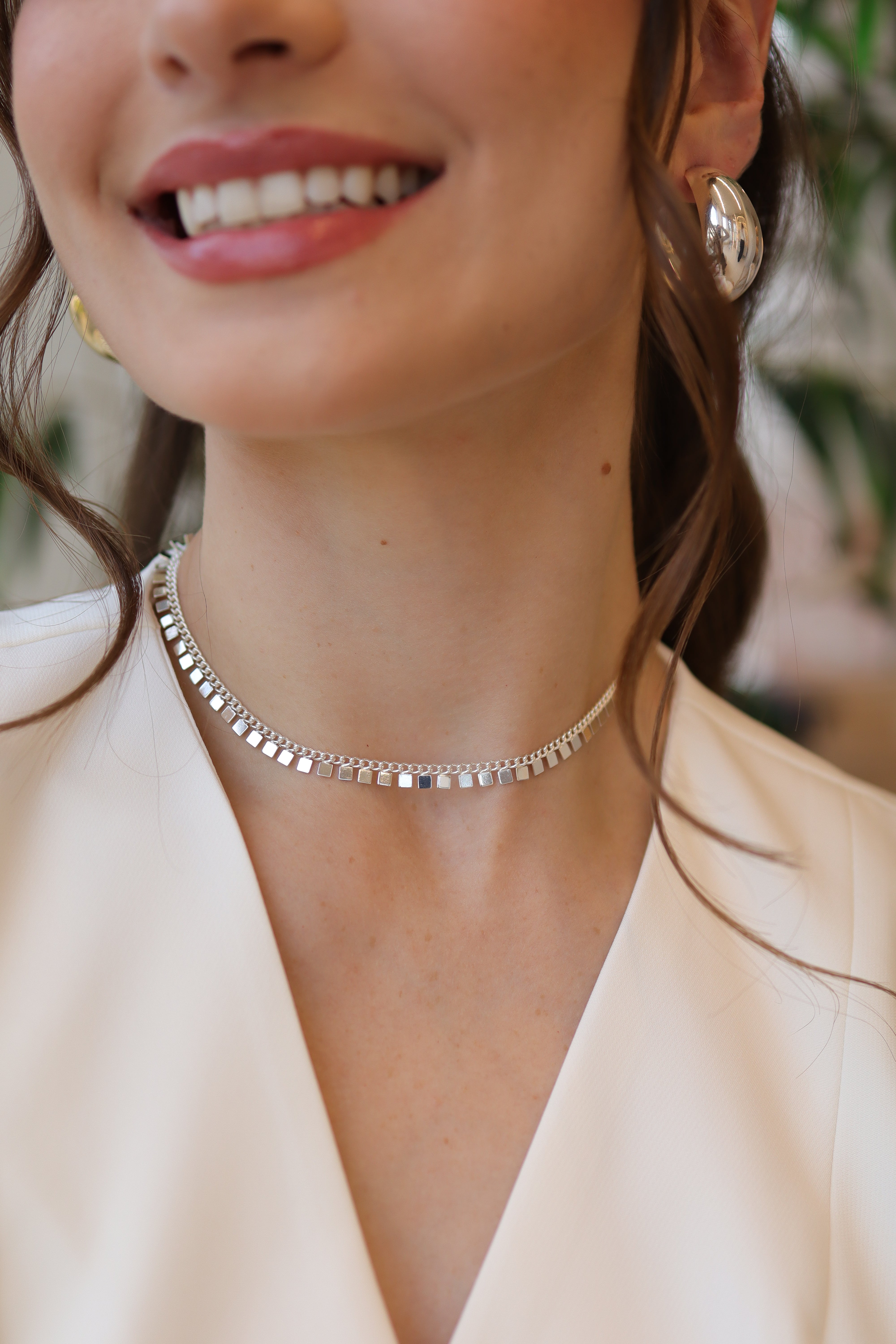 Colar Quadradinhos Liso