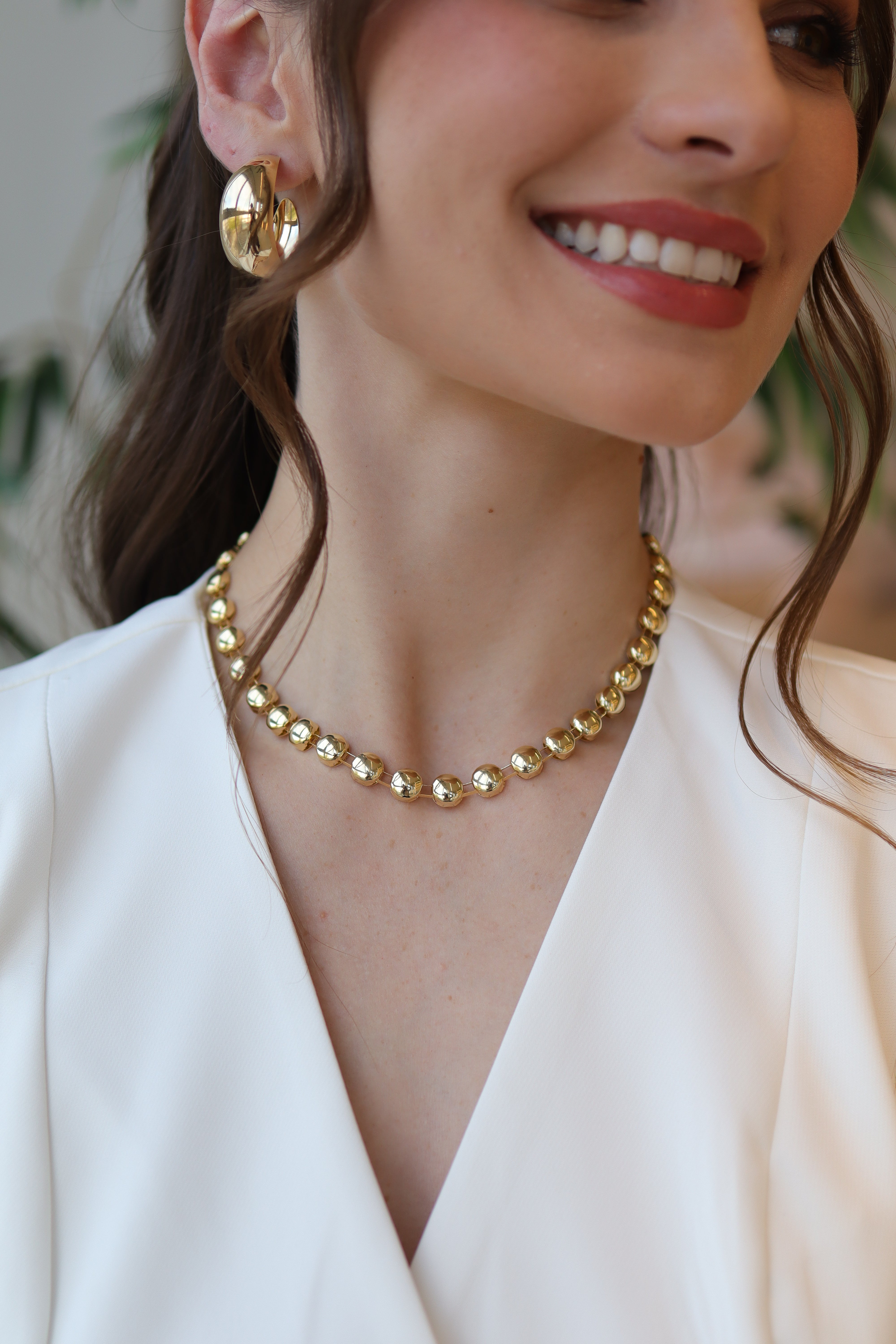 Colar Bolinhas Chapeadas
