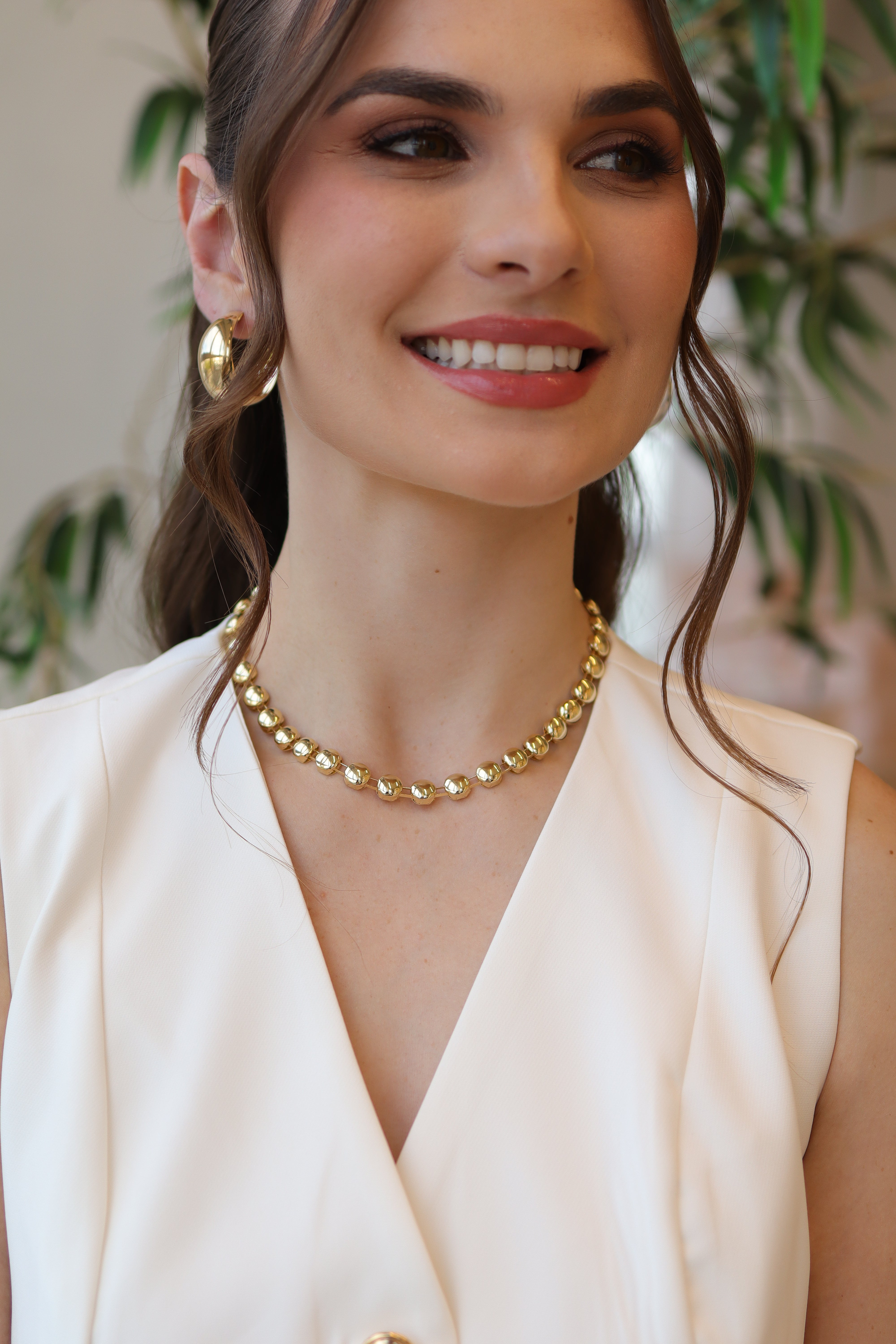 Colar Bolinhas Chapeadas