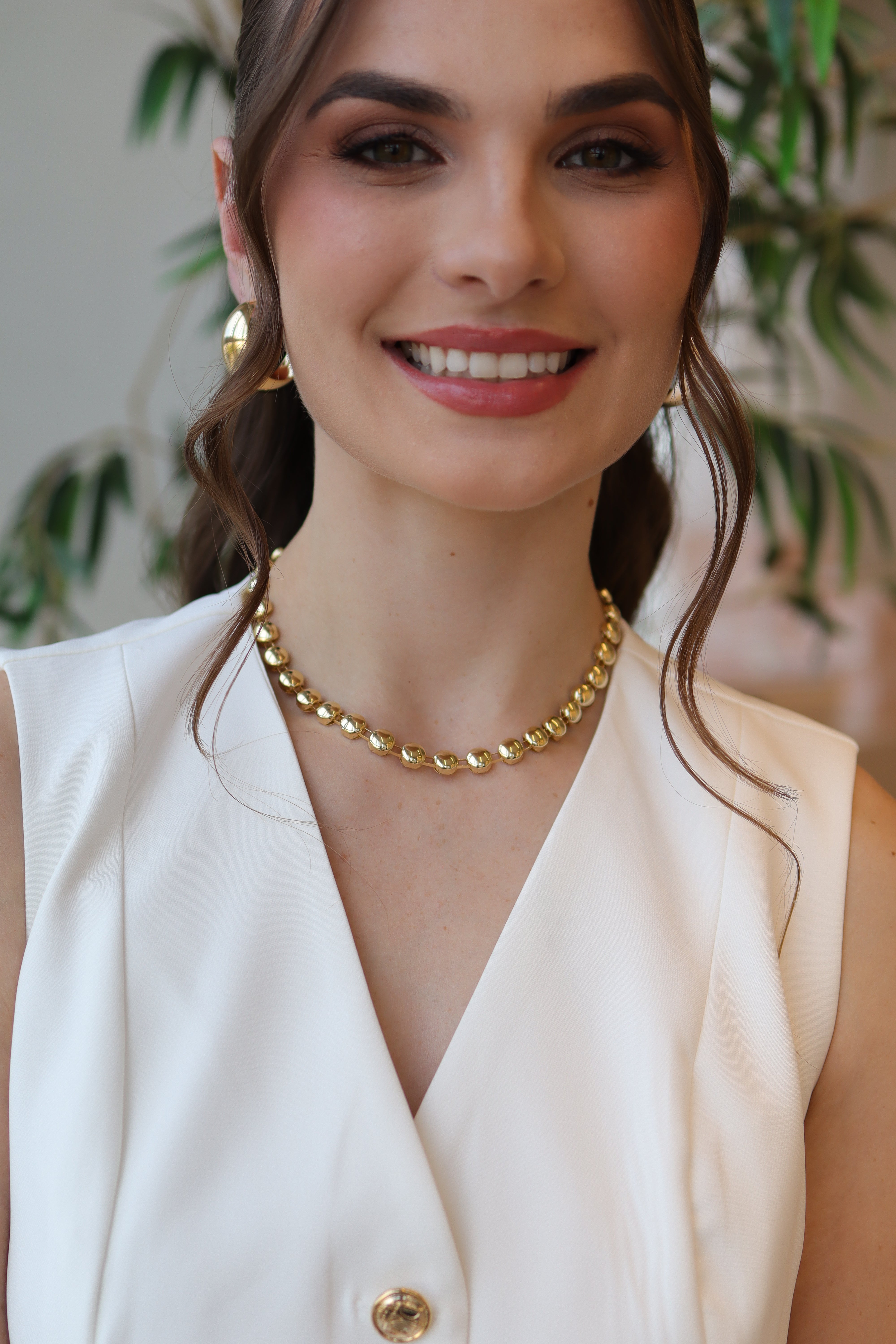 Colar Bolinhas Chapeadas