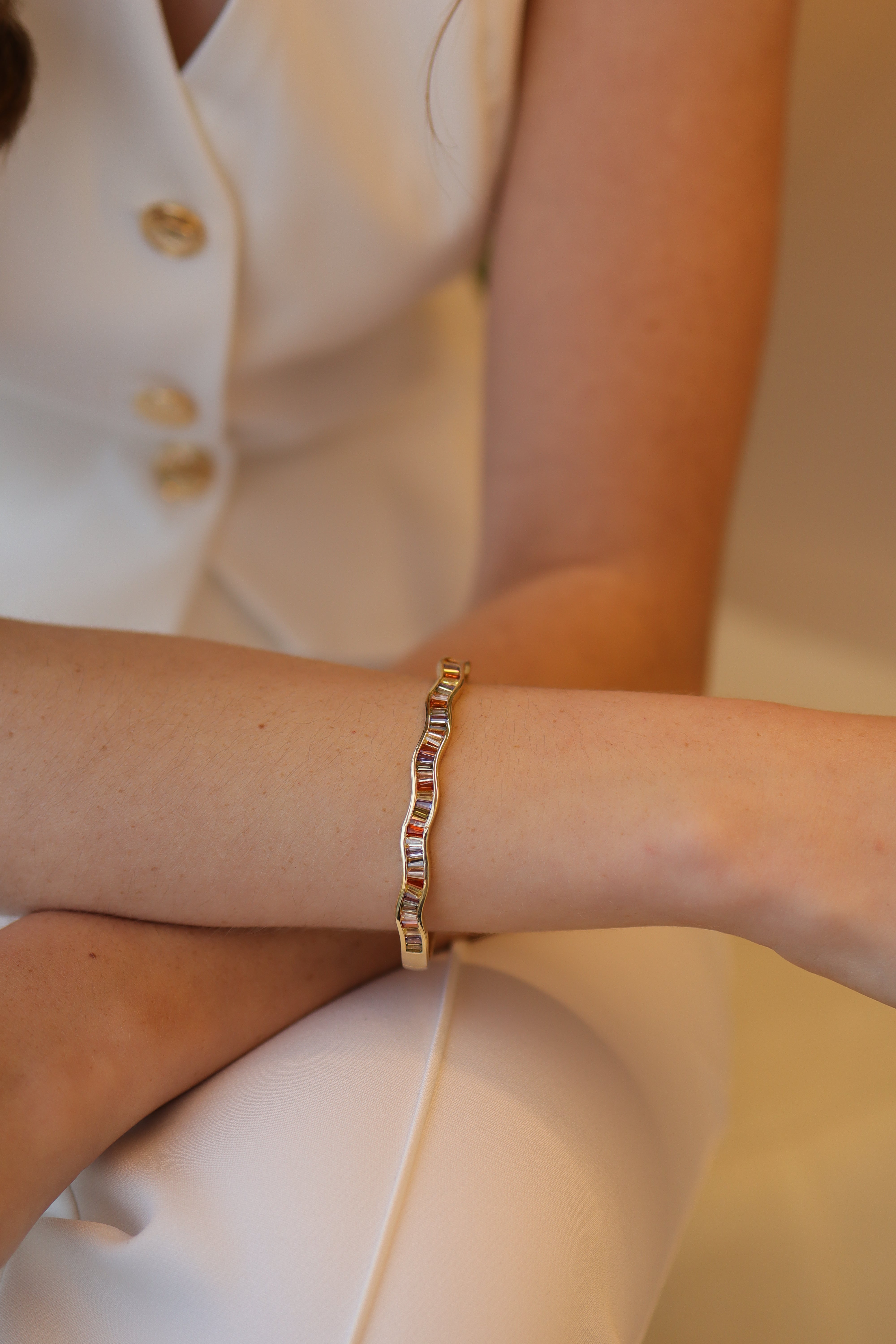 Bracelete Zircônia Baguete