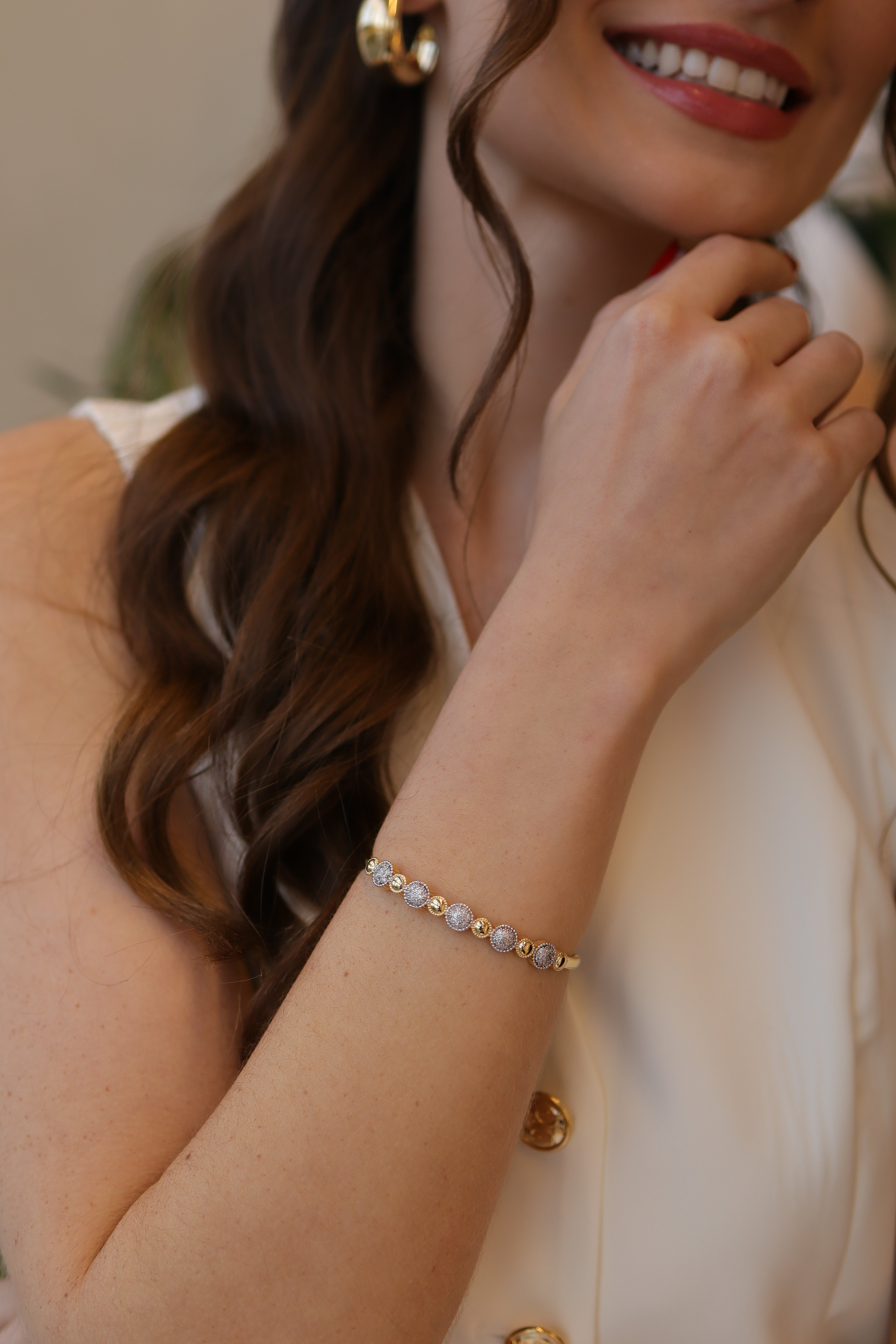 Bracelete Florzinha Trabalhado