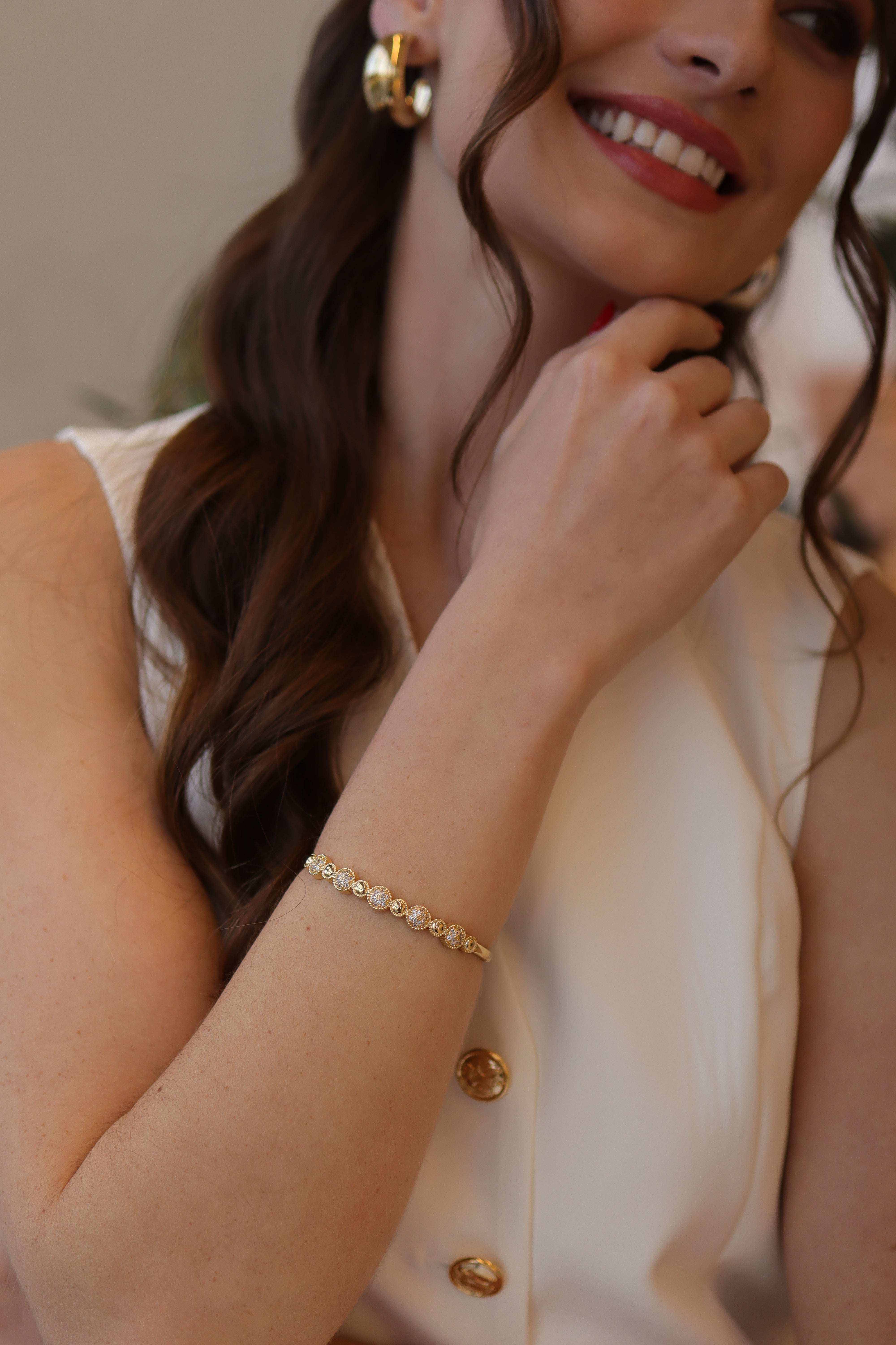 Bracelete Florzinha Trabalhado