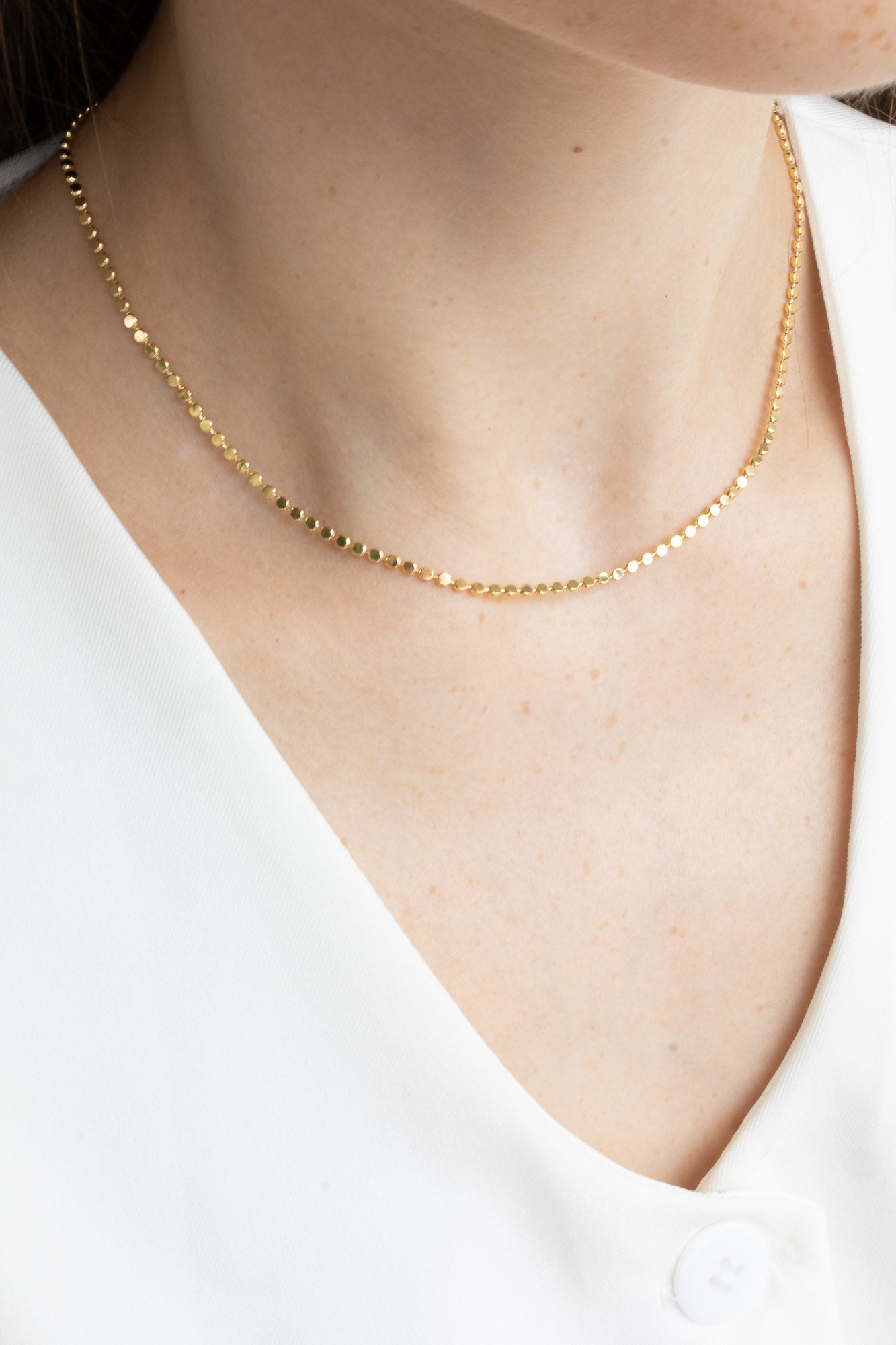 Colar Diamantado Dourado