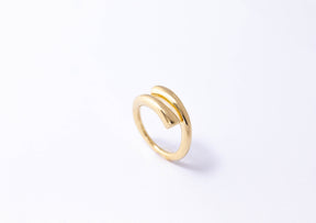 Anel Snake Liso Dourado