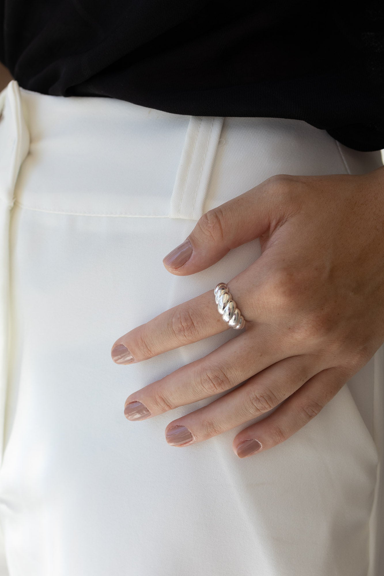 Anel Croissant Prata