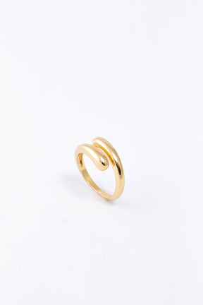 Anel Snake Liso Dourado