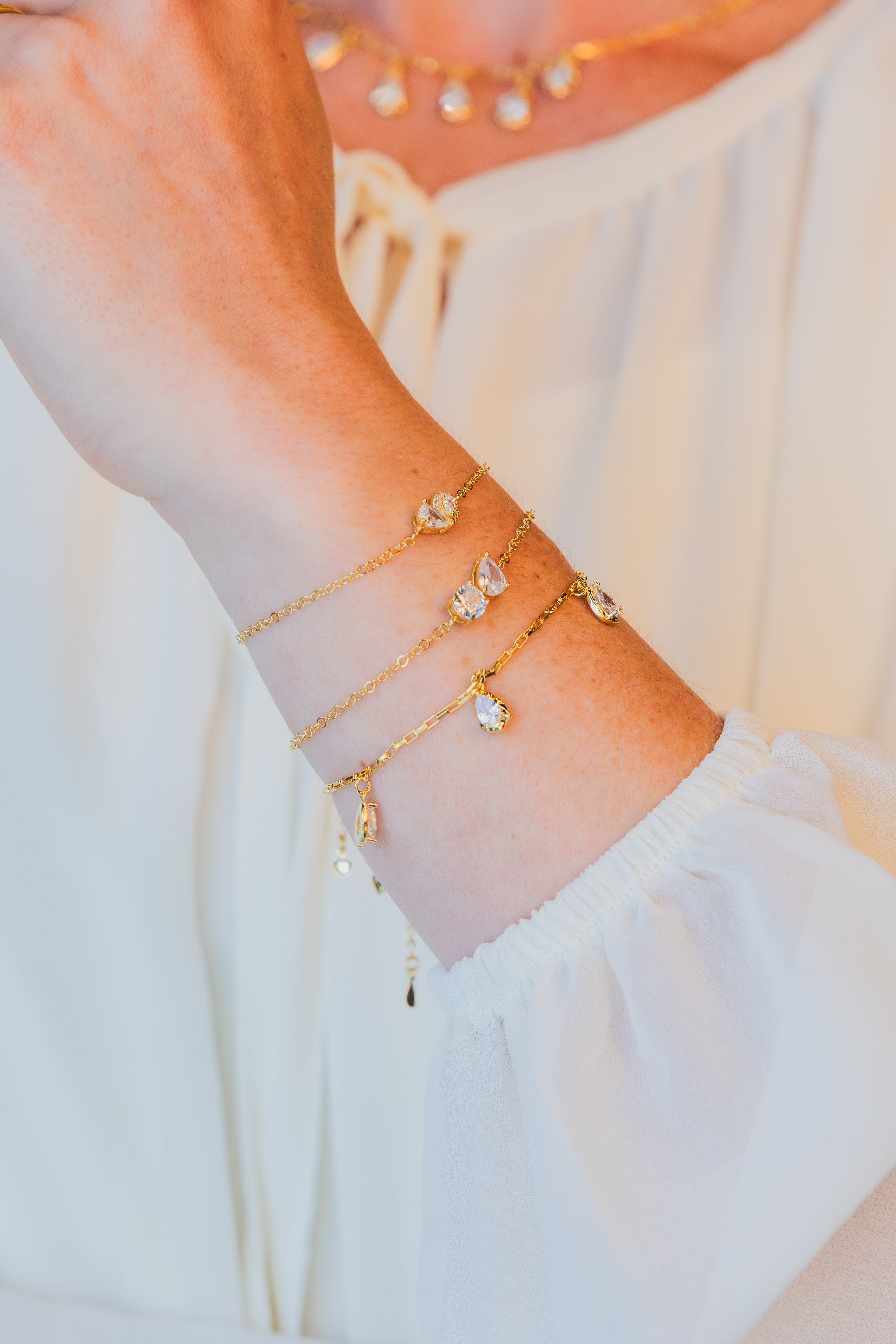 Pulseira Gotas Pendurado