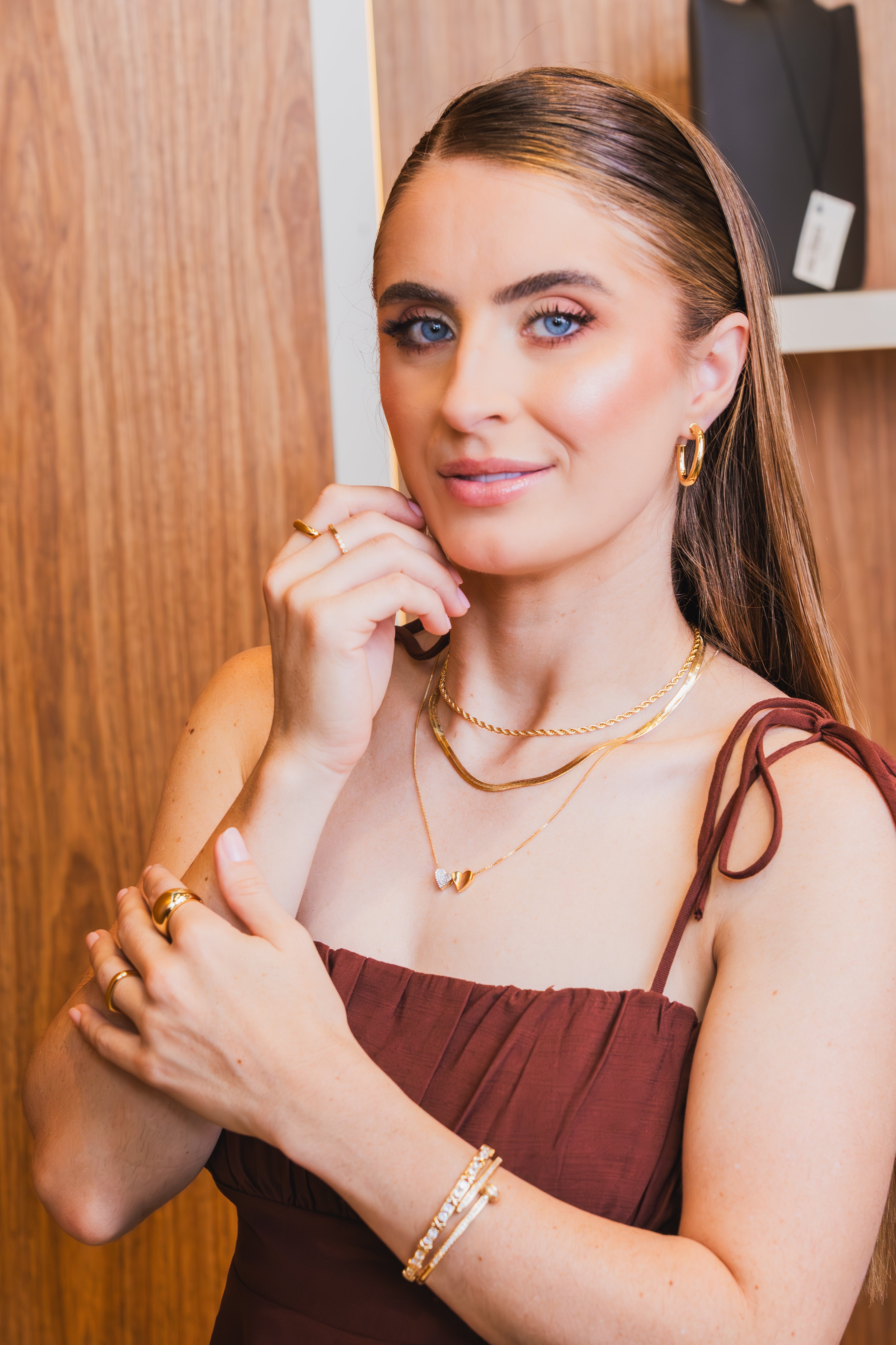 Colar Escapulário Corações